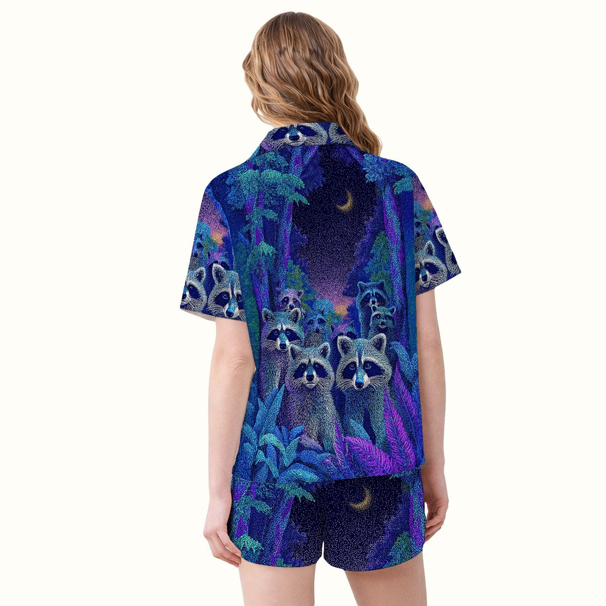 Moonlit Raccoon Pajama Set