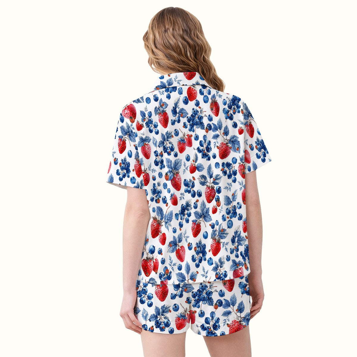 Strawberry Blueberry Ladybug Nurse Pajama Set