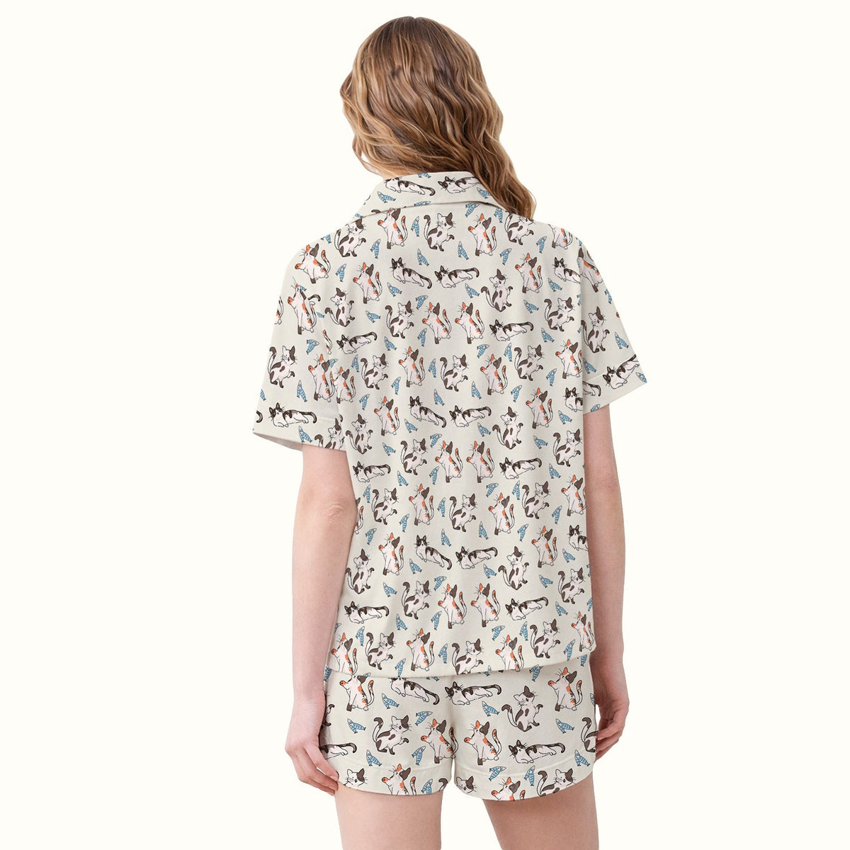 Playful Cats Fish Pajama Set