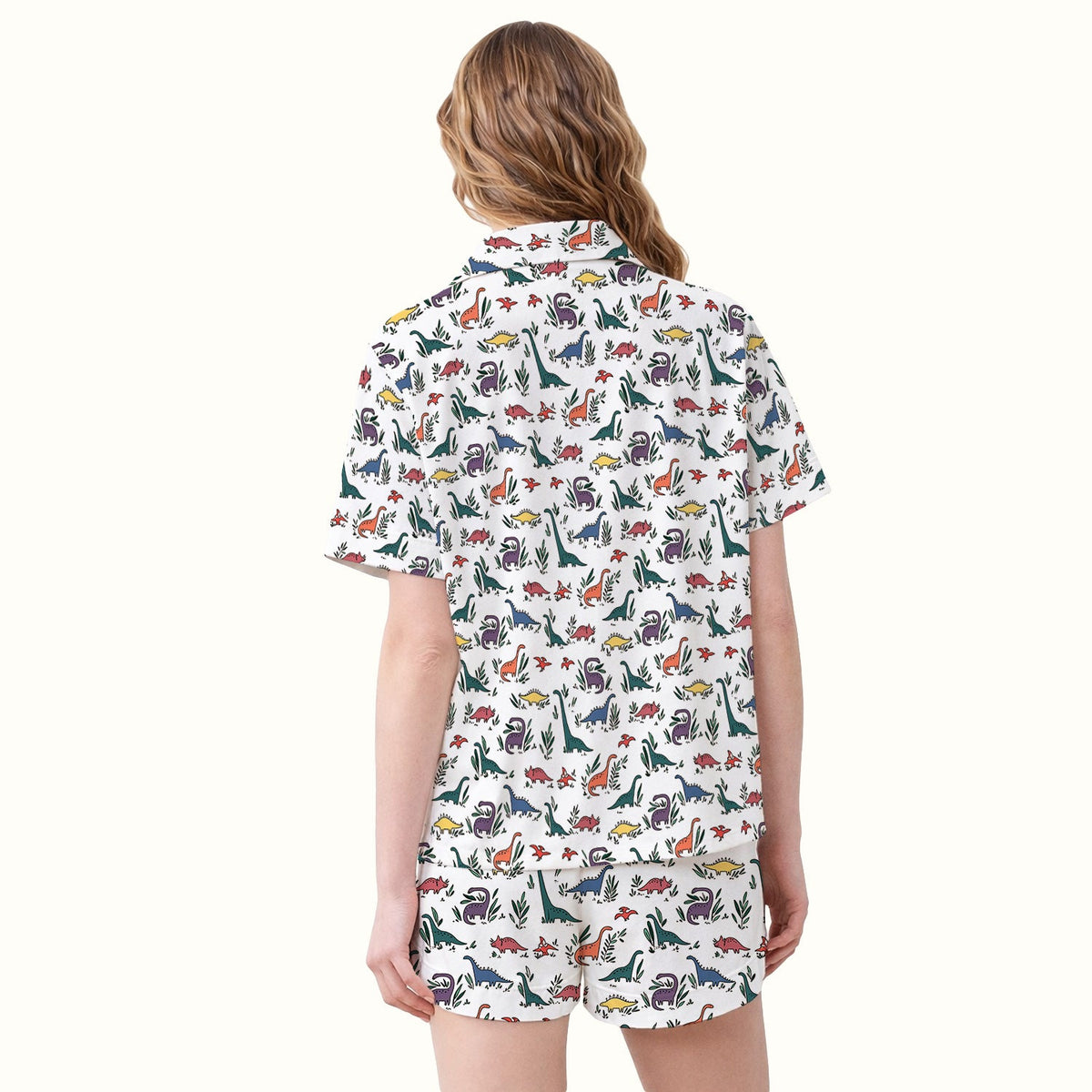 Dinosaur Leafy Garden Nurse Pajama Set
