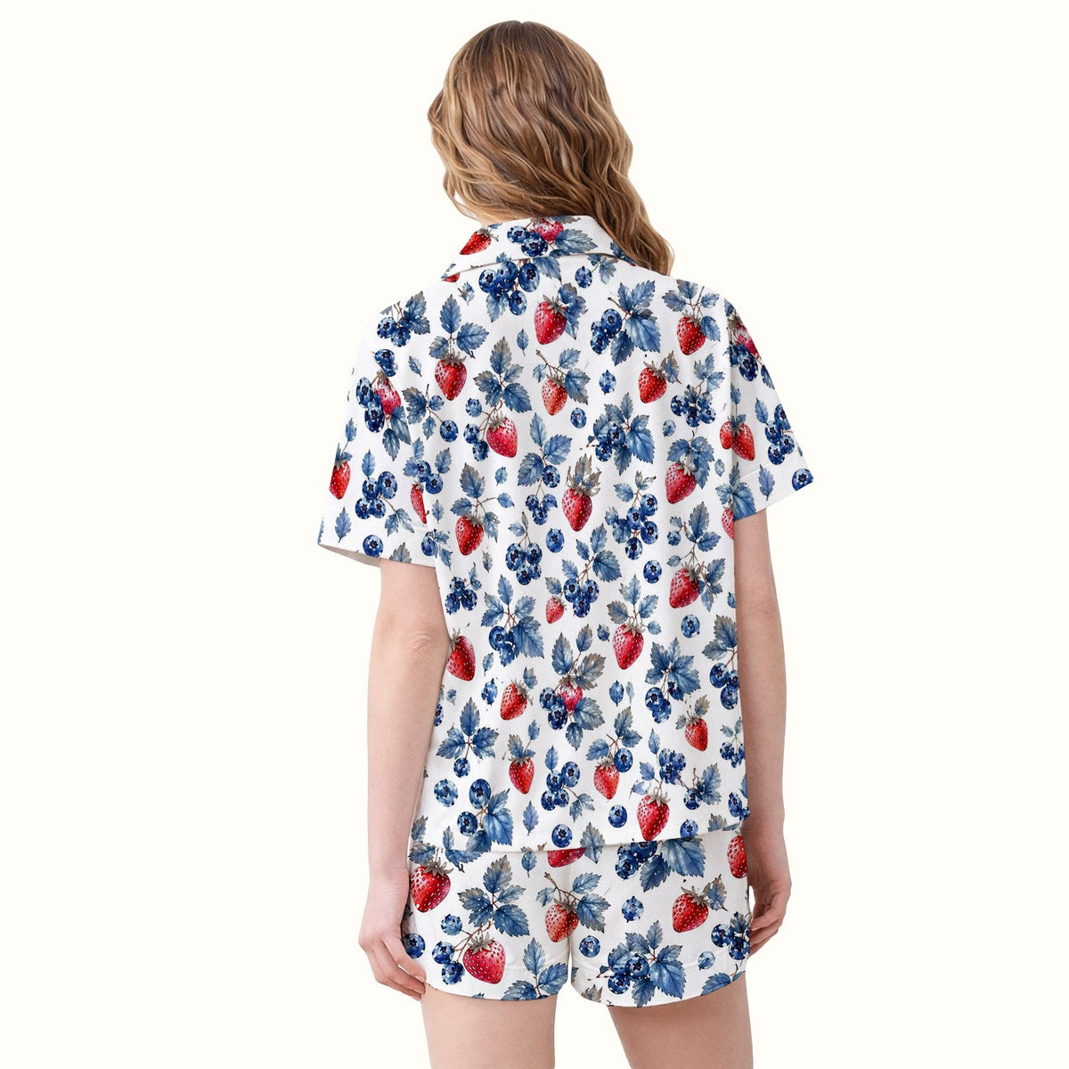 Strawberry & Blueberry Leaf Nurse Pajama Set