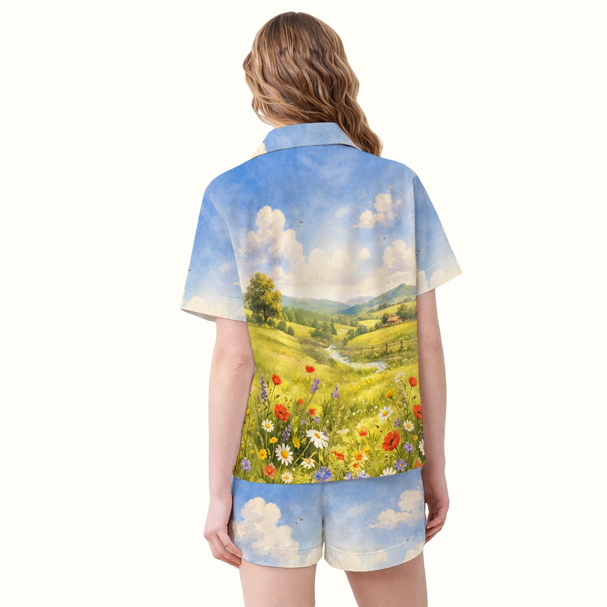 Cow Wearing Boots Nurse Pajama Set