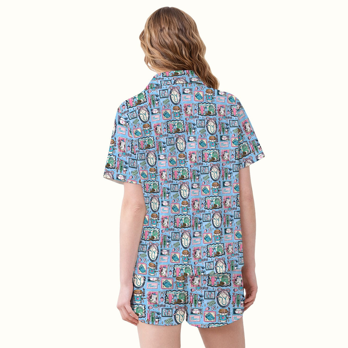 Stethoscope Syringe Frame Pajama Set