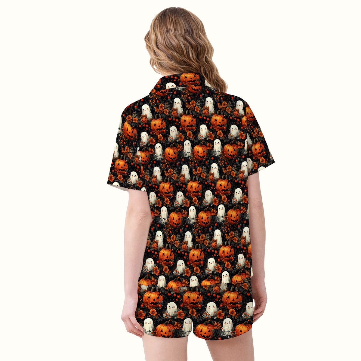 Spooky Ghost Pumpkin Pajama Set