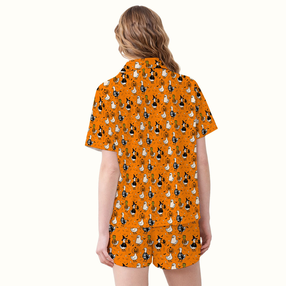 Spooky Halloween Goose Pajama Set
