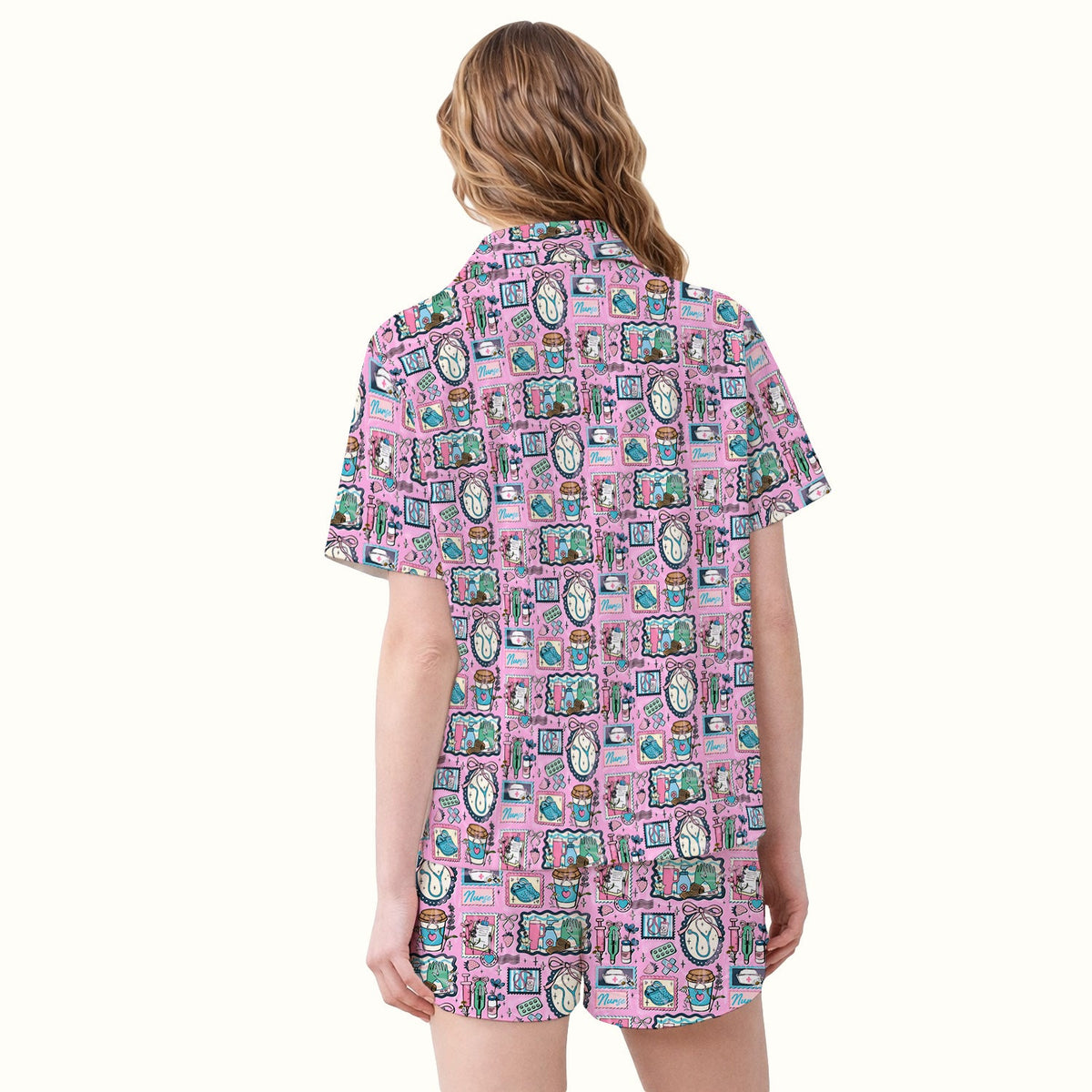 Stethoscope Syringe Frame Pajama Set
