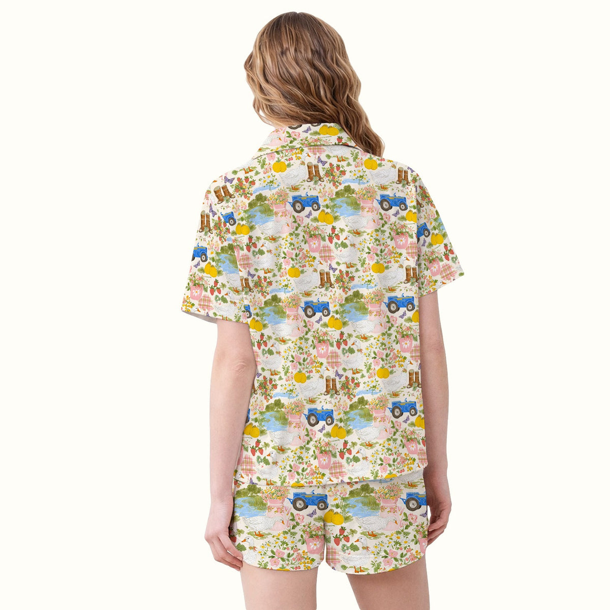 Floral Duck Pajama Set