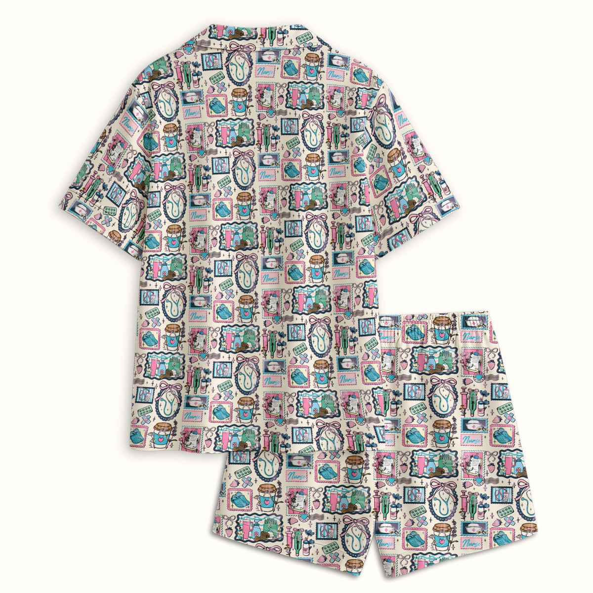 Stethoscope Syringe Frame Pajama Set