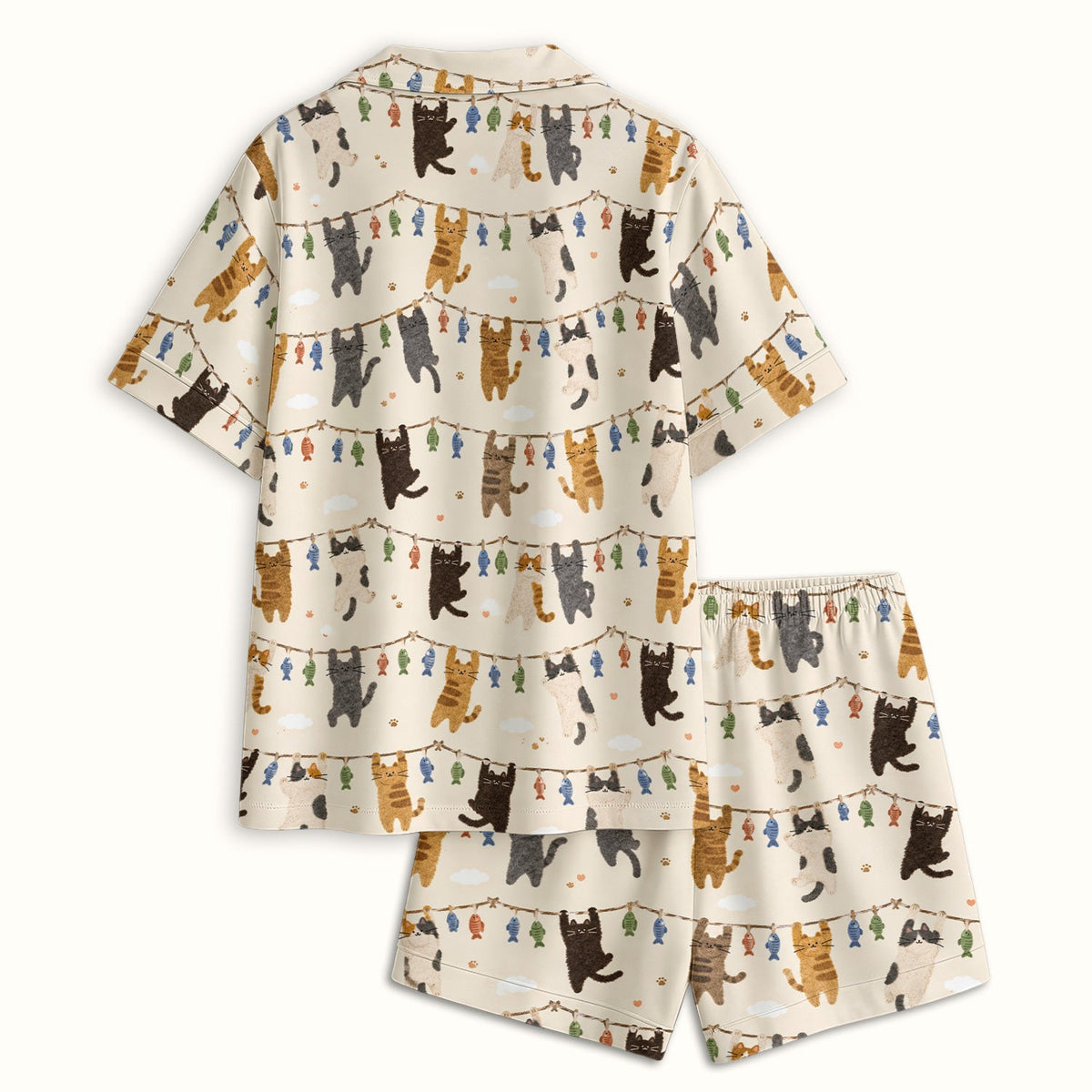 Hanging Cat Fishline Pajama Set