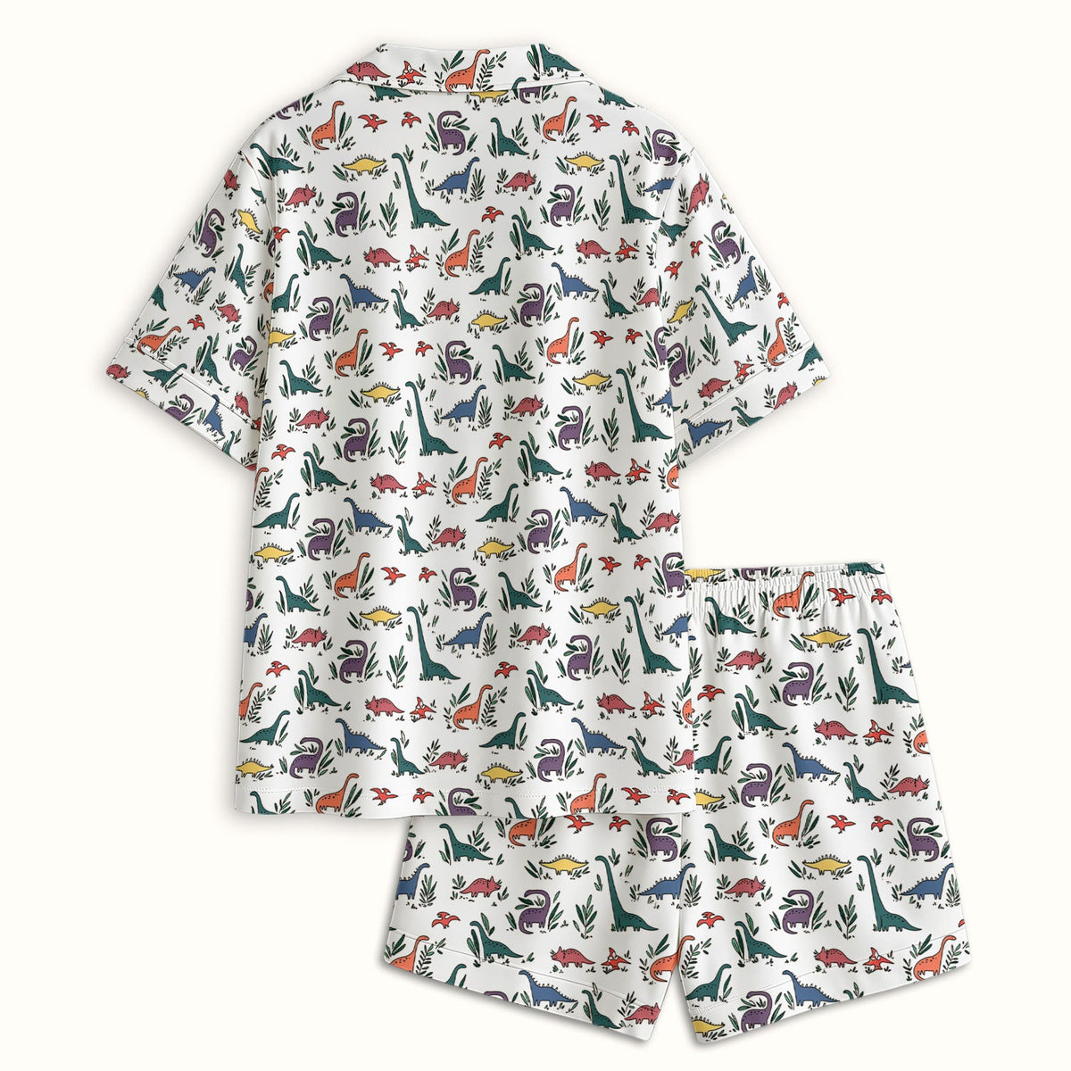 Dinosaur Leafy Garden Nurse Pajama Set
