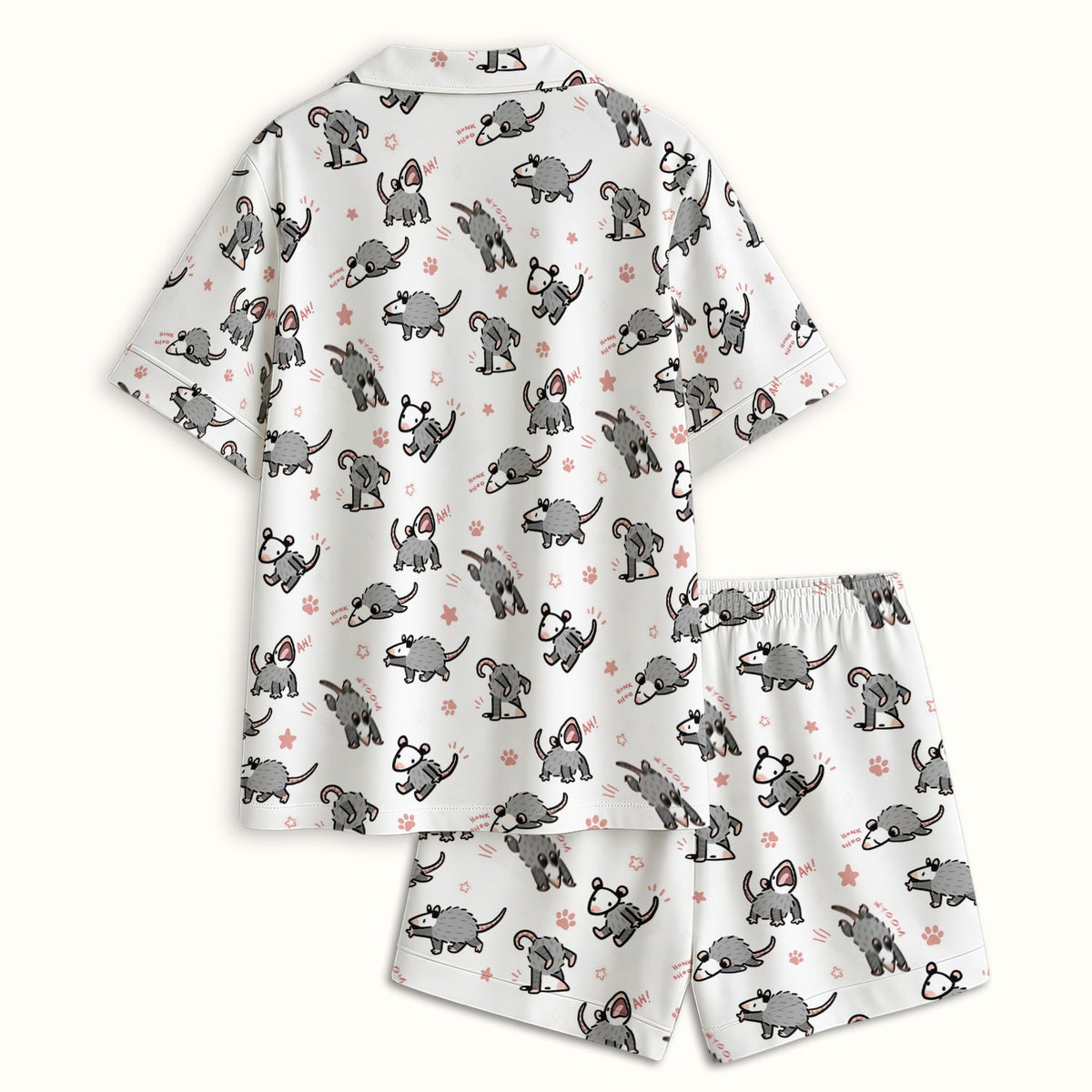Cartoon Opossum Pajama Set