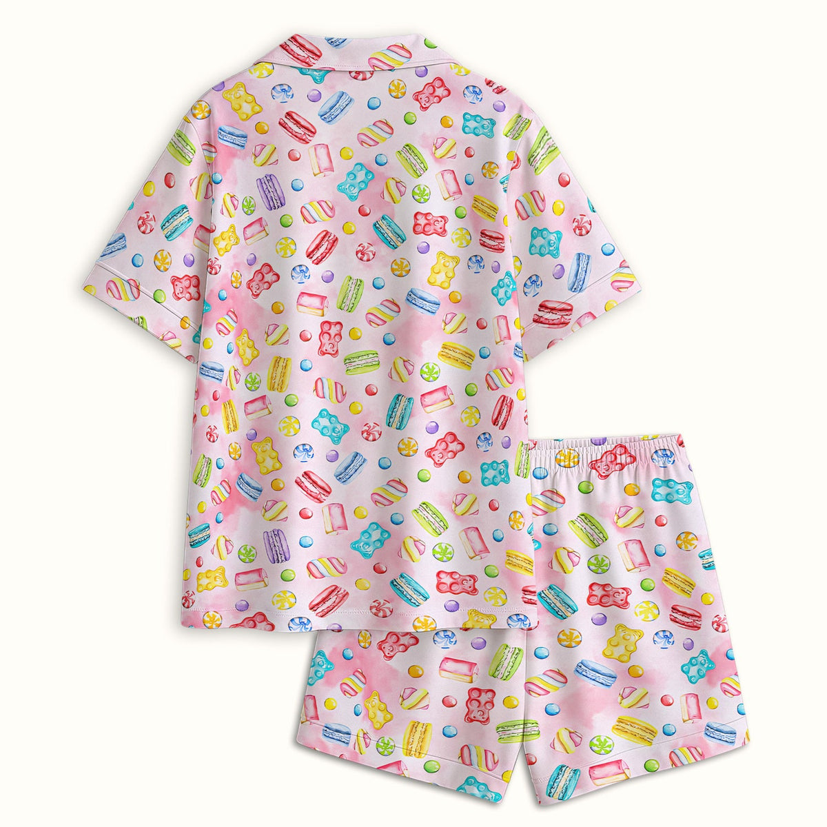 Candy and Macaron Nurse Pajama Set
