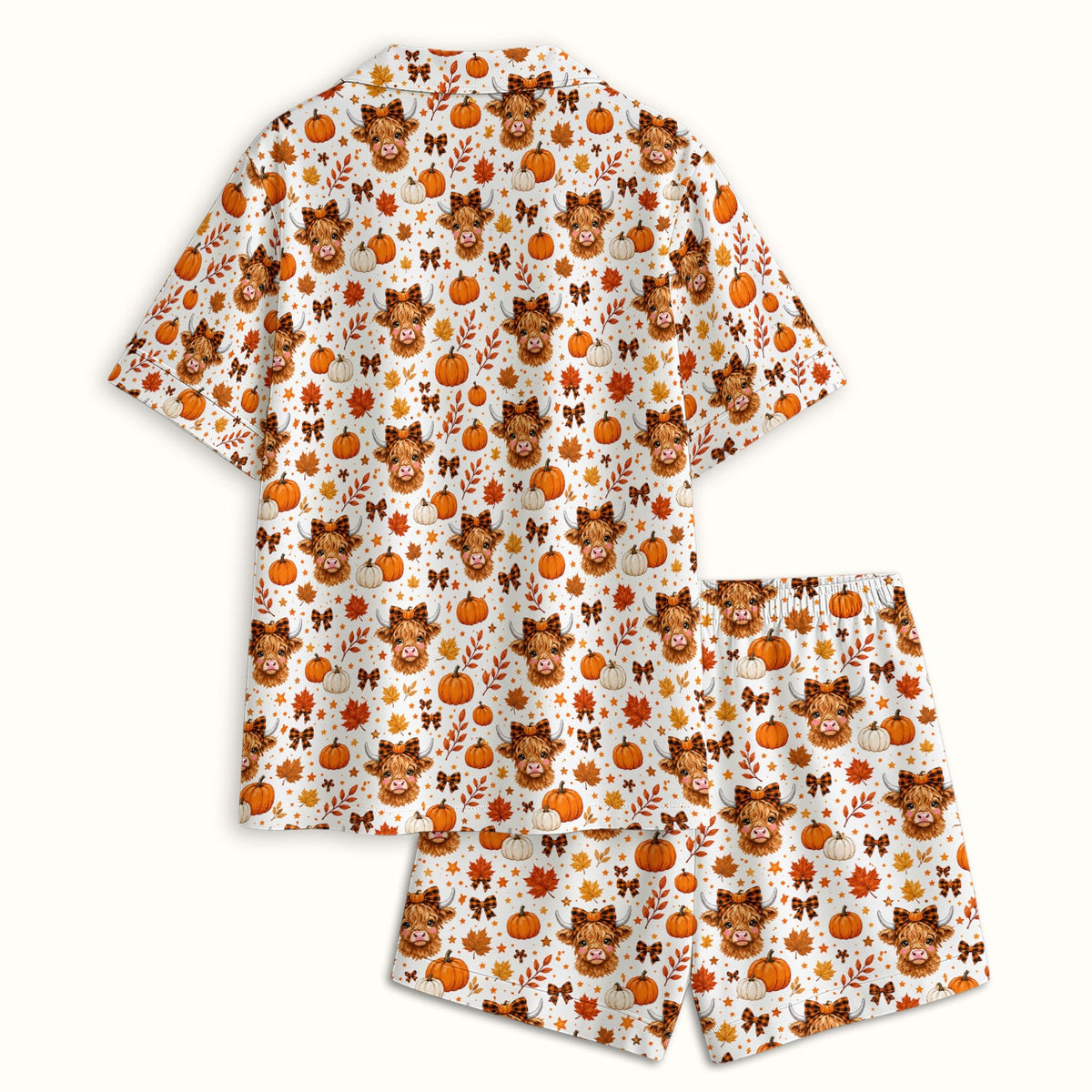 Fall Highland Cow Pajama Set