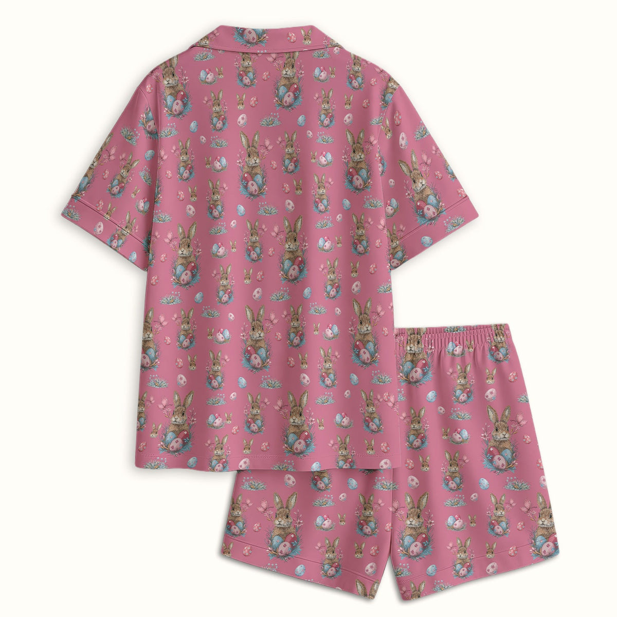 Pastel Easter Bunny Nest Nurse Pajama Set