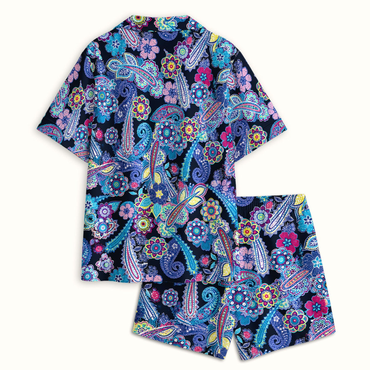 Vibrant Paisley Floral Pajama Set