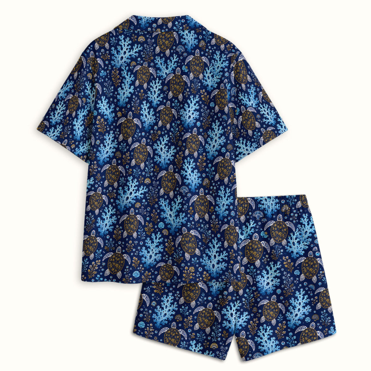 Ocean Turtle Coral Nurse Pajama Set