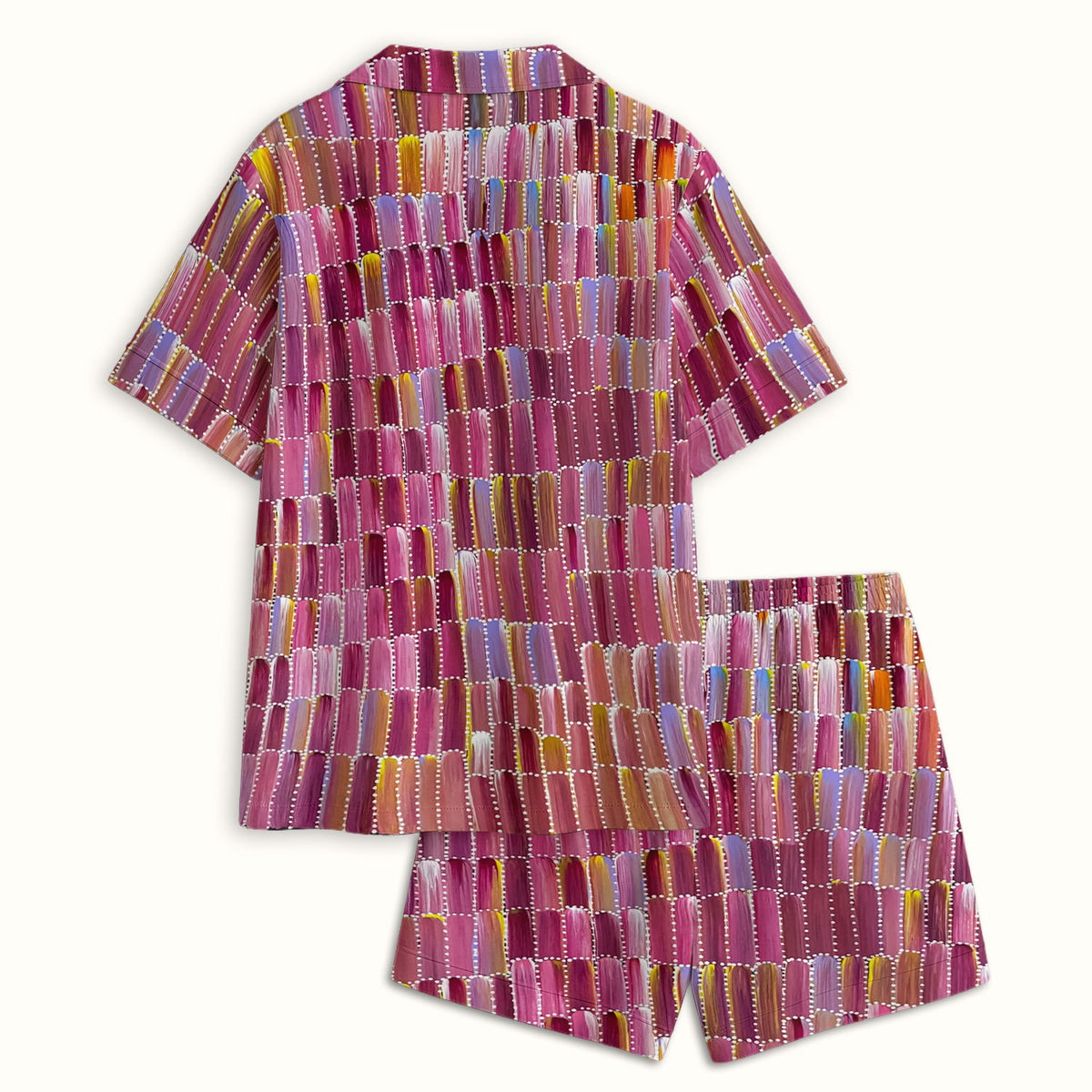 Colorful Abstract Brushstroke Dotted Pajama Set