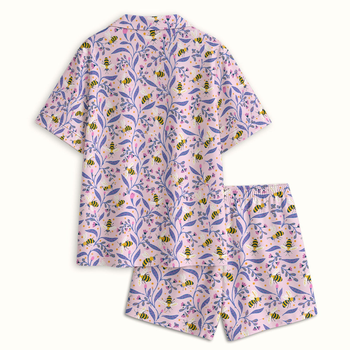 Cute Bumble Bee Floral Pajama Set