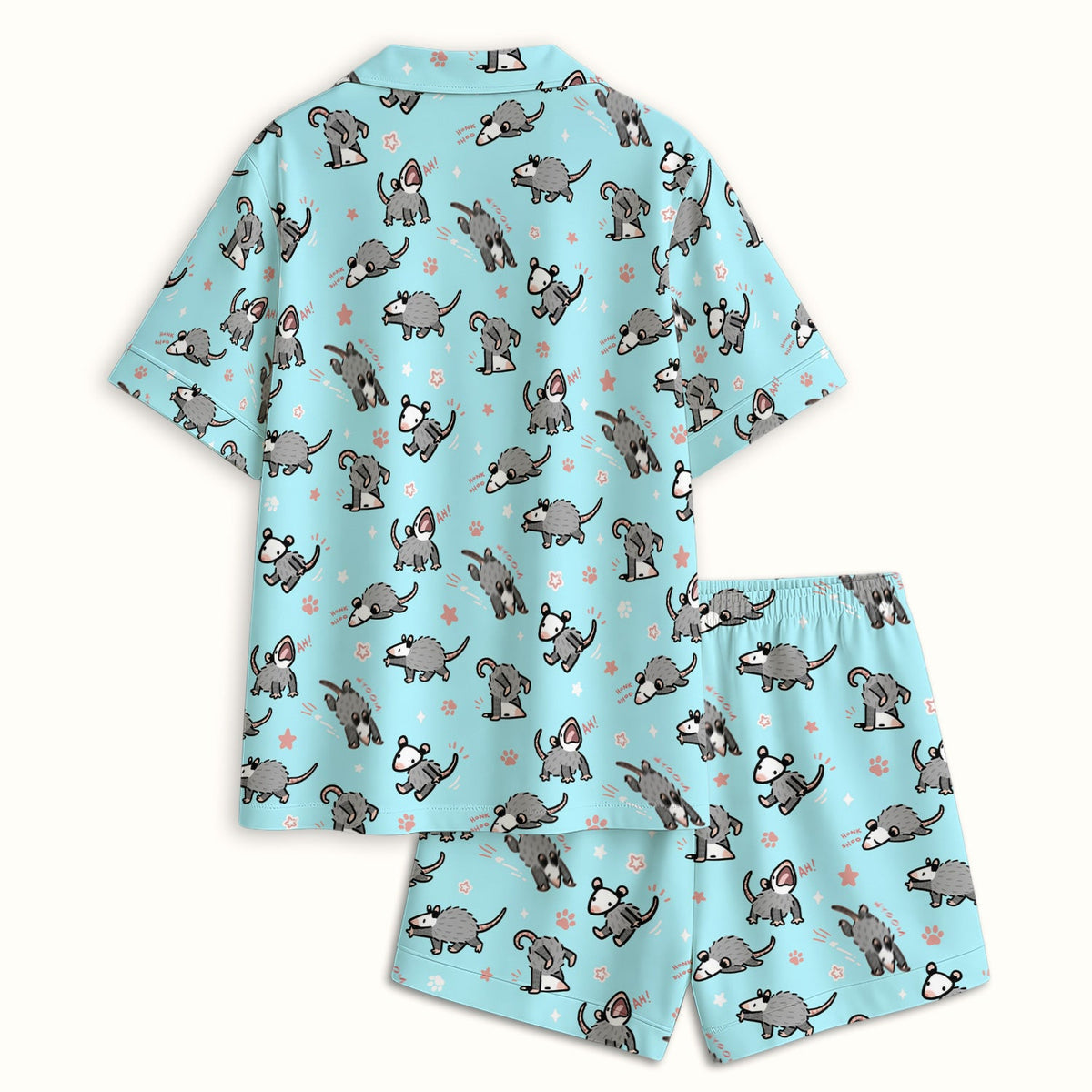 Cartoon Opossum Pajama Set