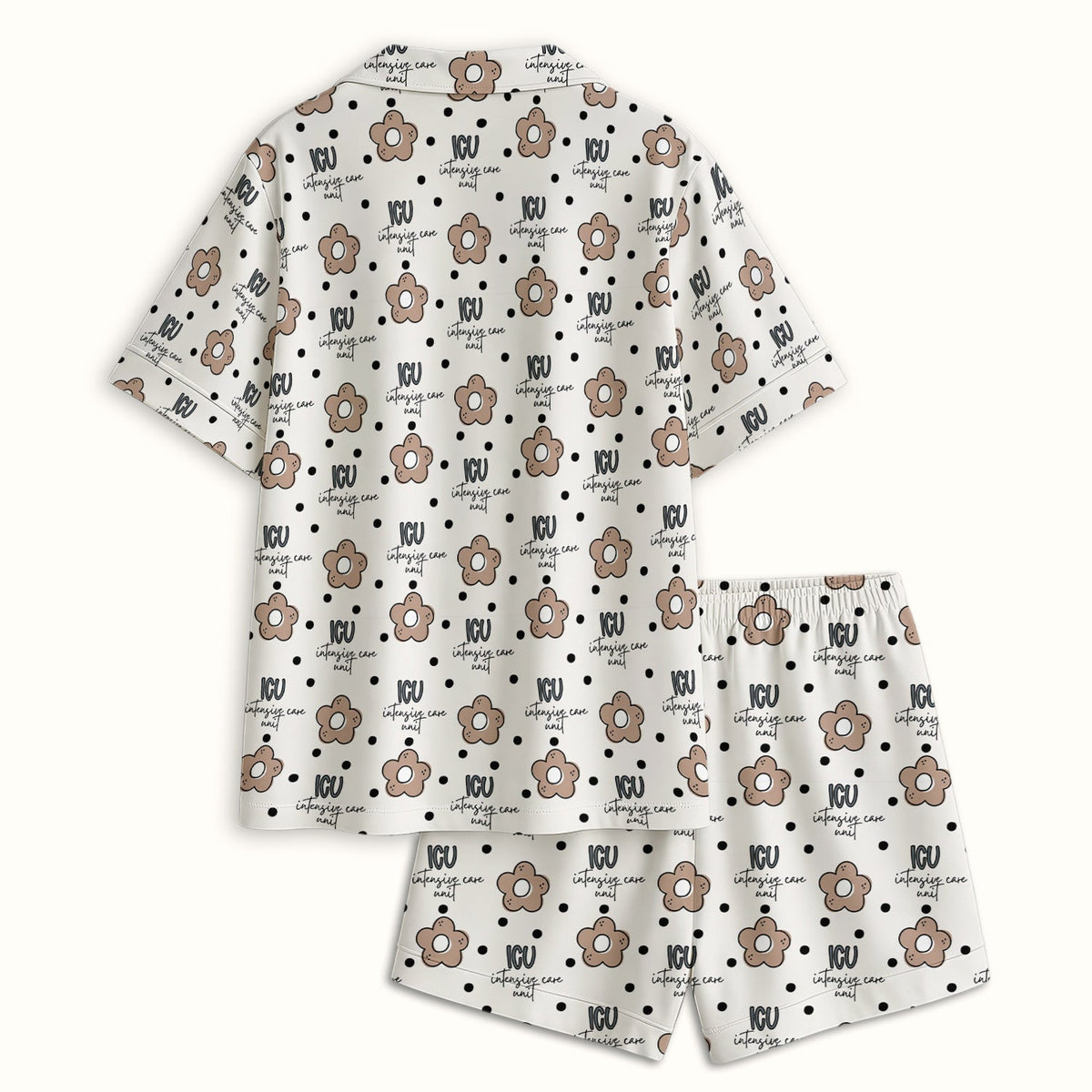 ICU Flower Polka Dot Pajama Set