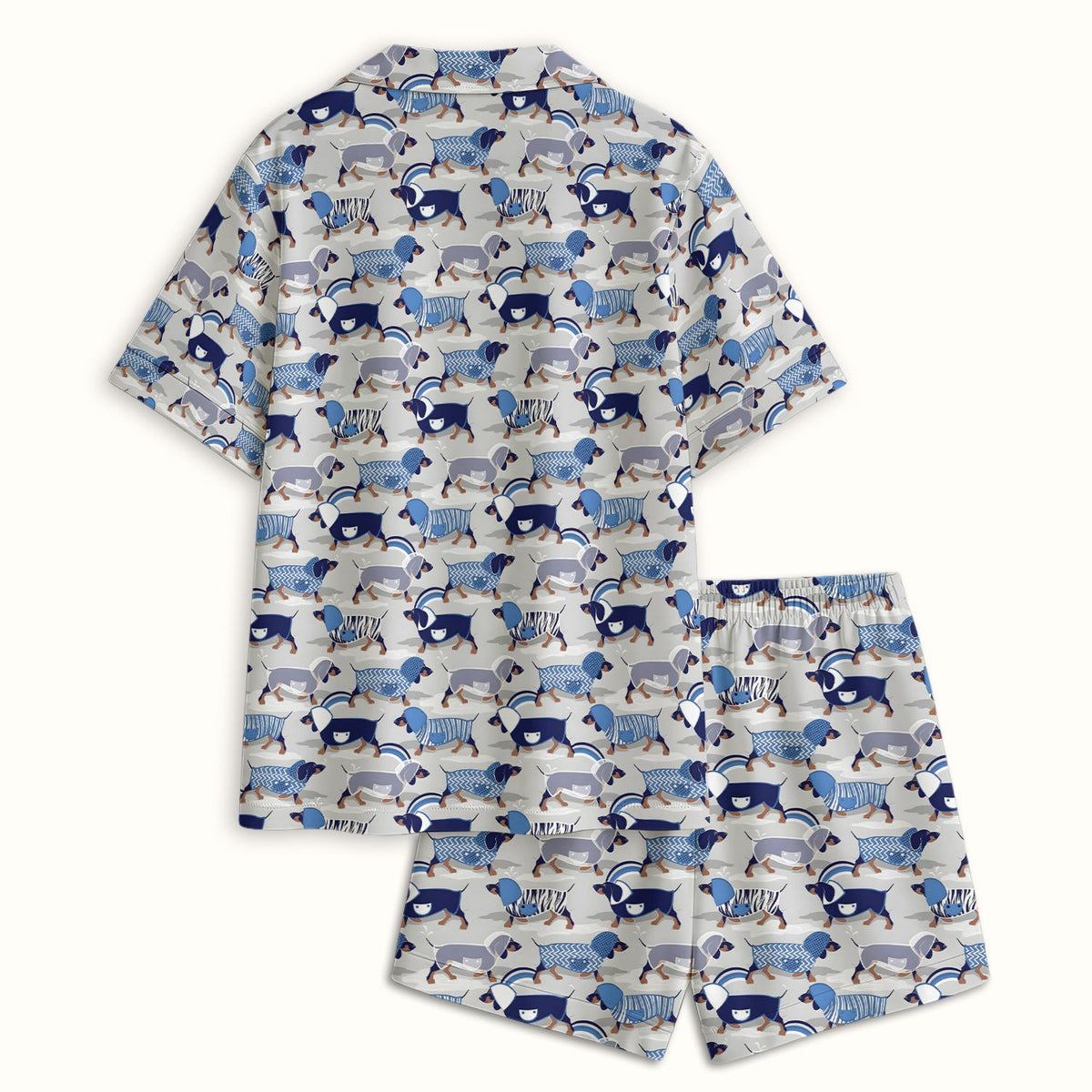 Dachshund Raincoat Parade Nurse Pajama Set