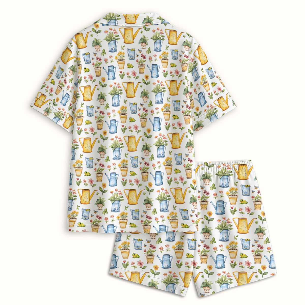Watering Can Flower Pot Garden Pajama Set