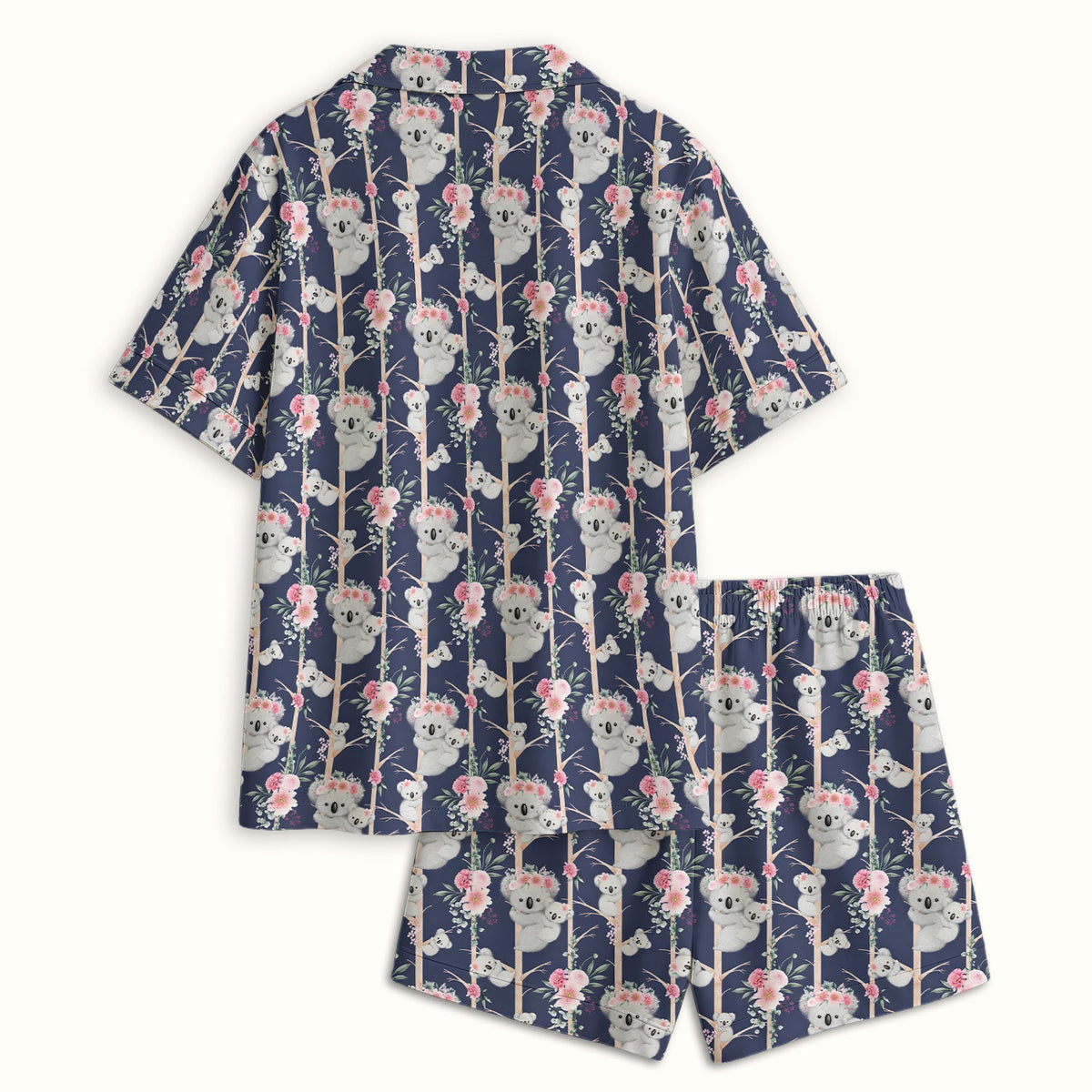 Koala Climbing Tree Blossom Pajama Set