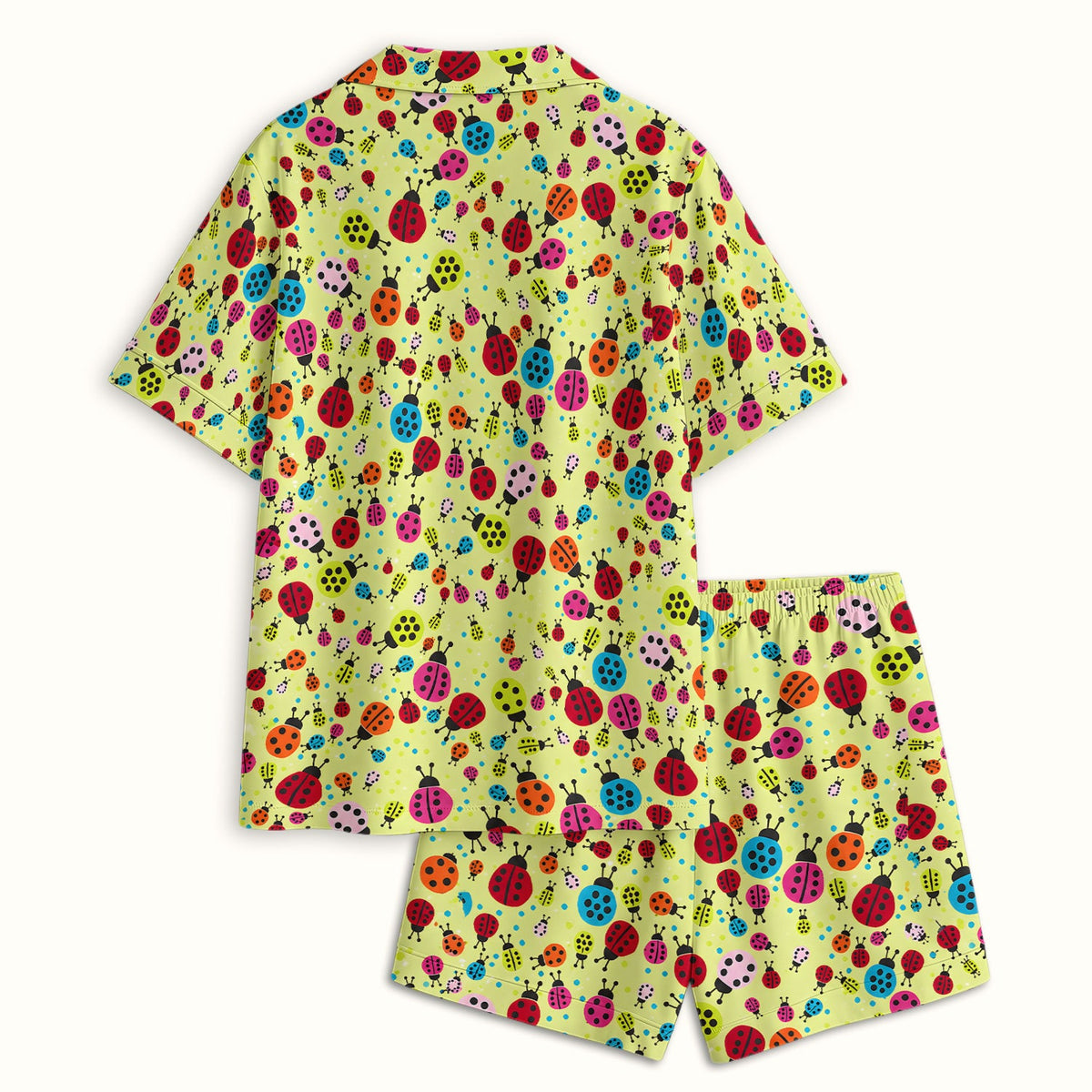 Colorful Ladybug Garden Pajama Set