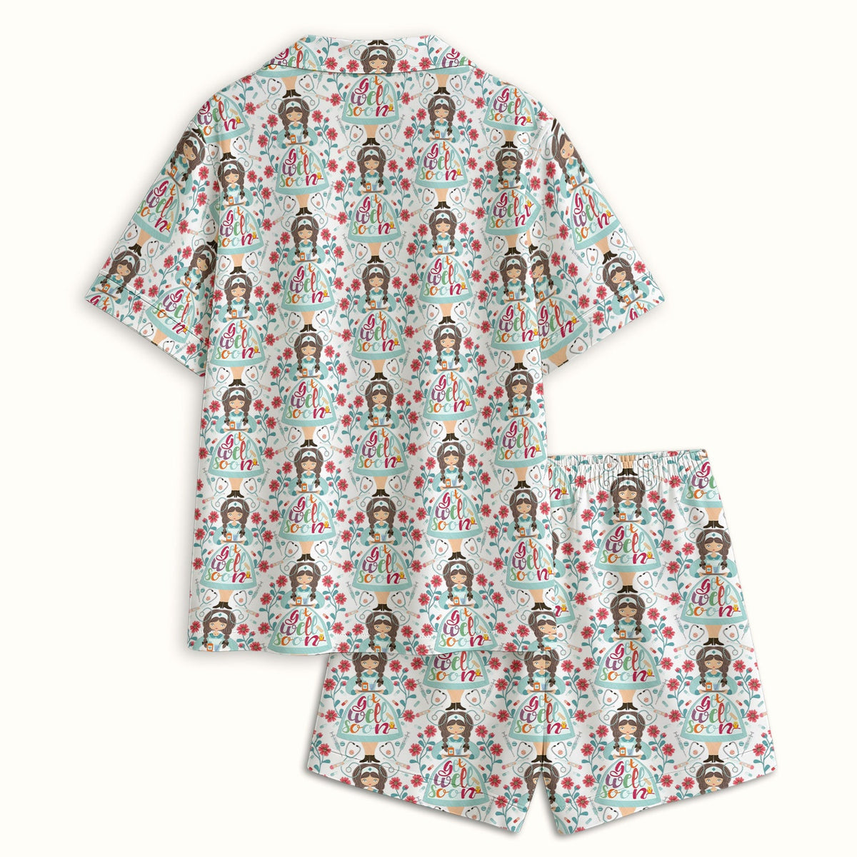 Get Well Soon Girl Floral Pajama Set