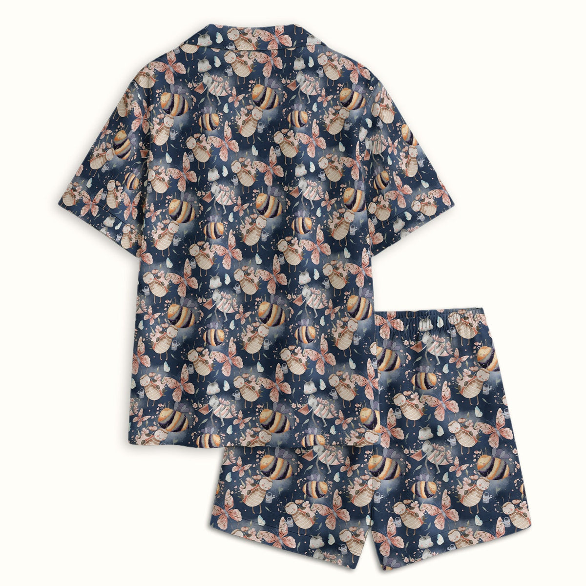 Whimsical Bee Fairy Garden Nurse Pajama Set