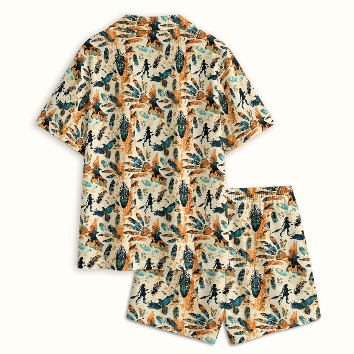 Feather Birds Tribal Pajama Set