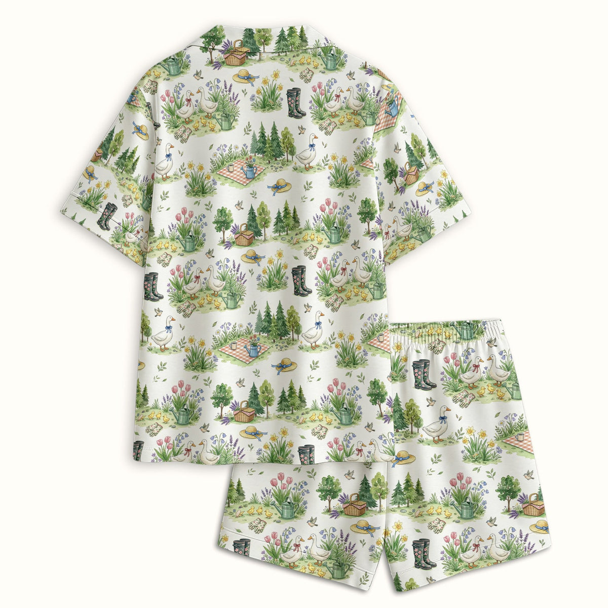 Duck Garden Nurse Pajama Set