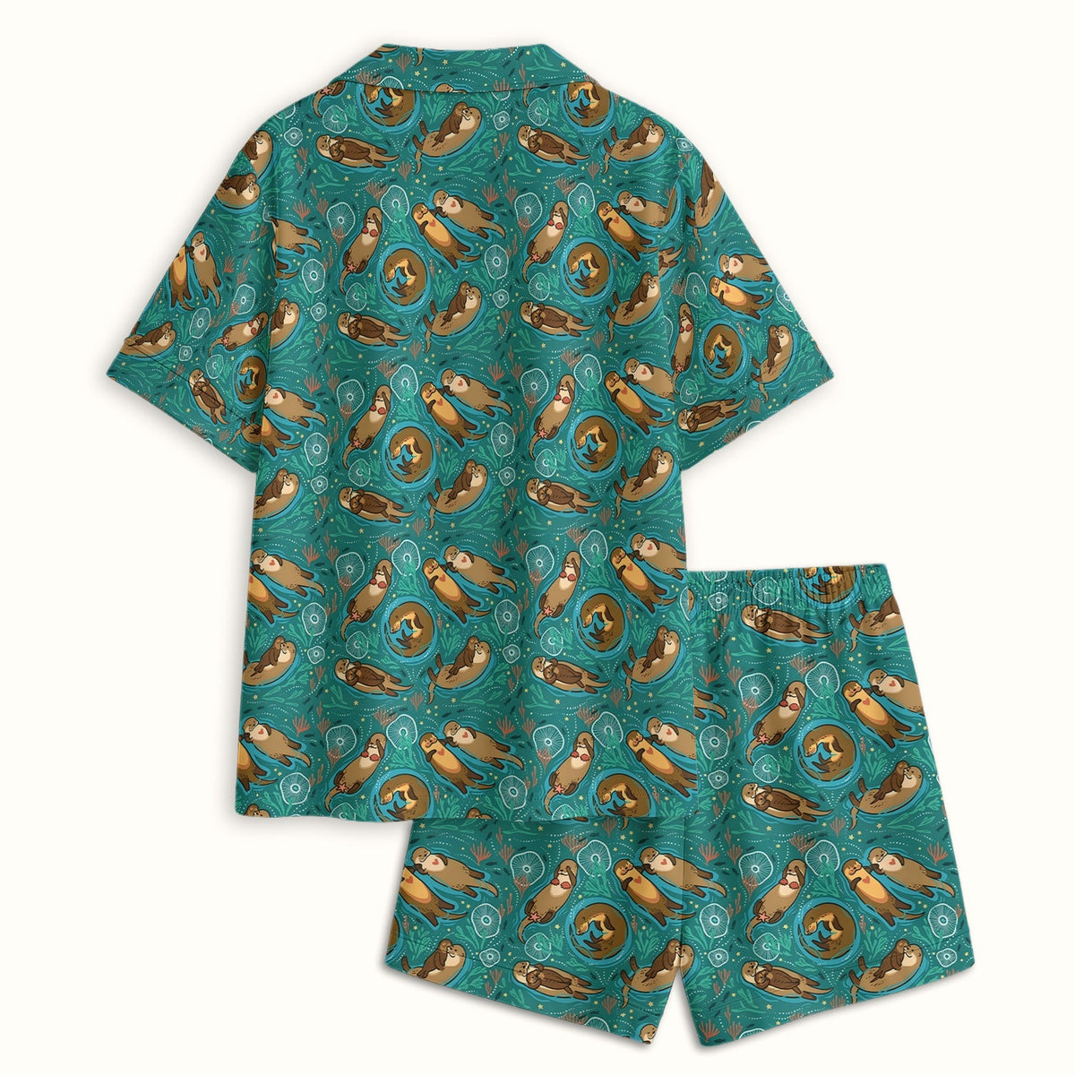 Sea Otter Floating Ocean Pajama Set