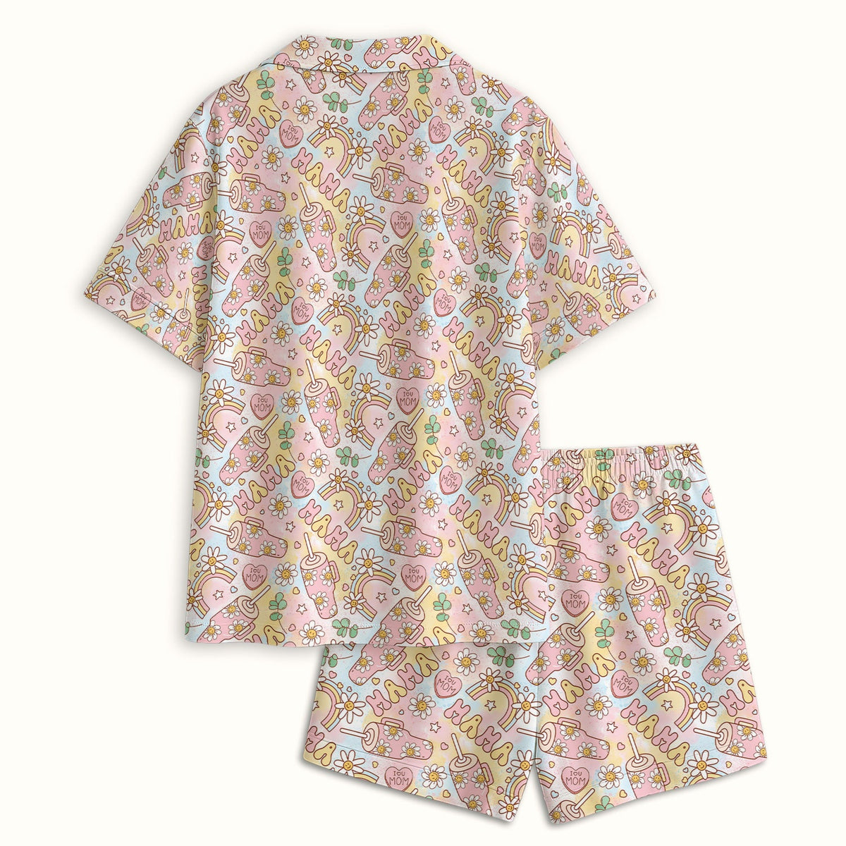 Sweet Nurse Mama Daisy Rainbow Pajama Set