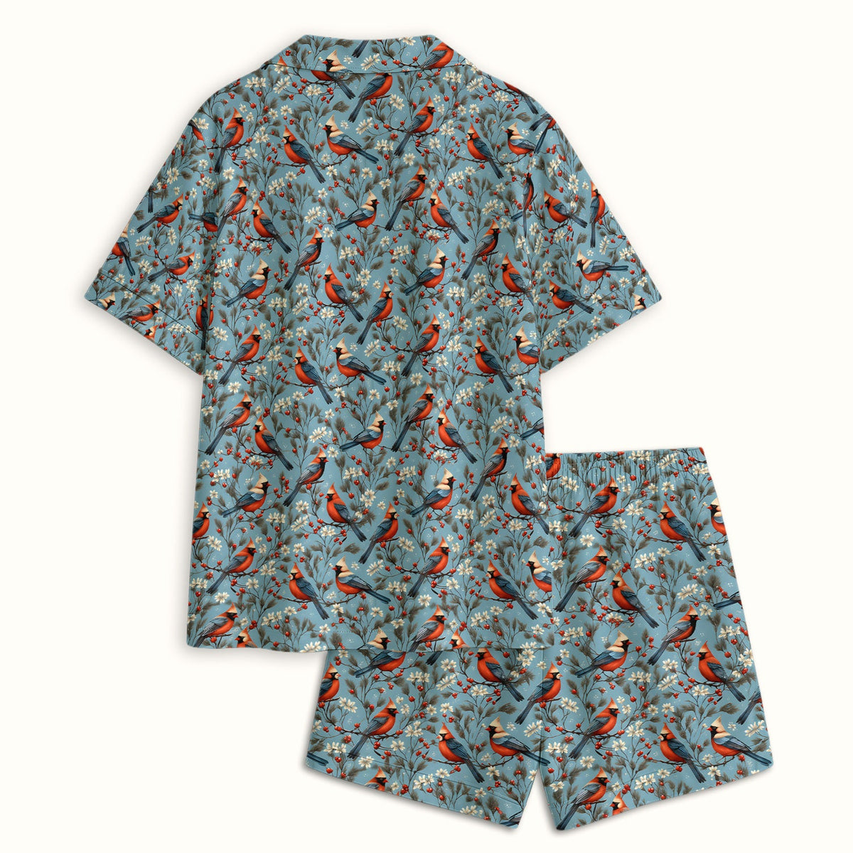 Cardinal Berry Blossom Nurse Pajama Set