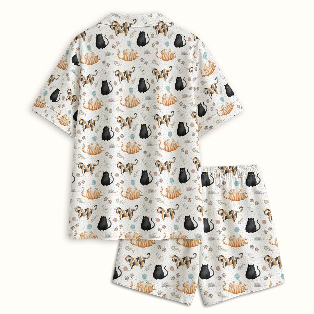 Cat Yarn Paw Nurse Pajama Set