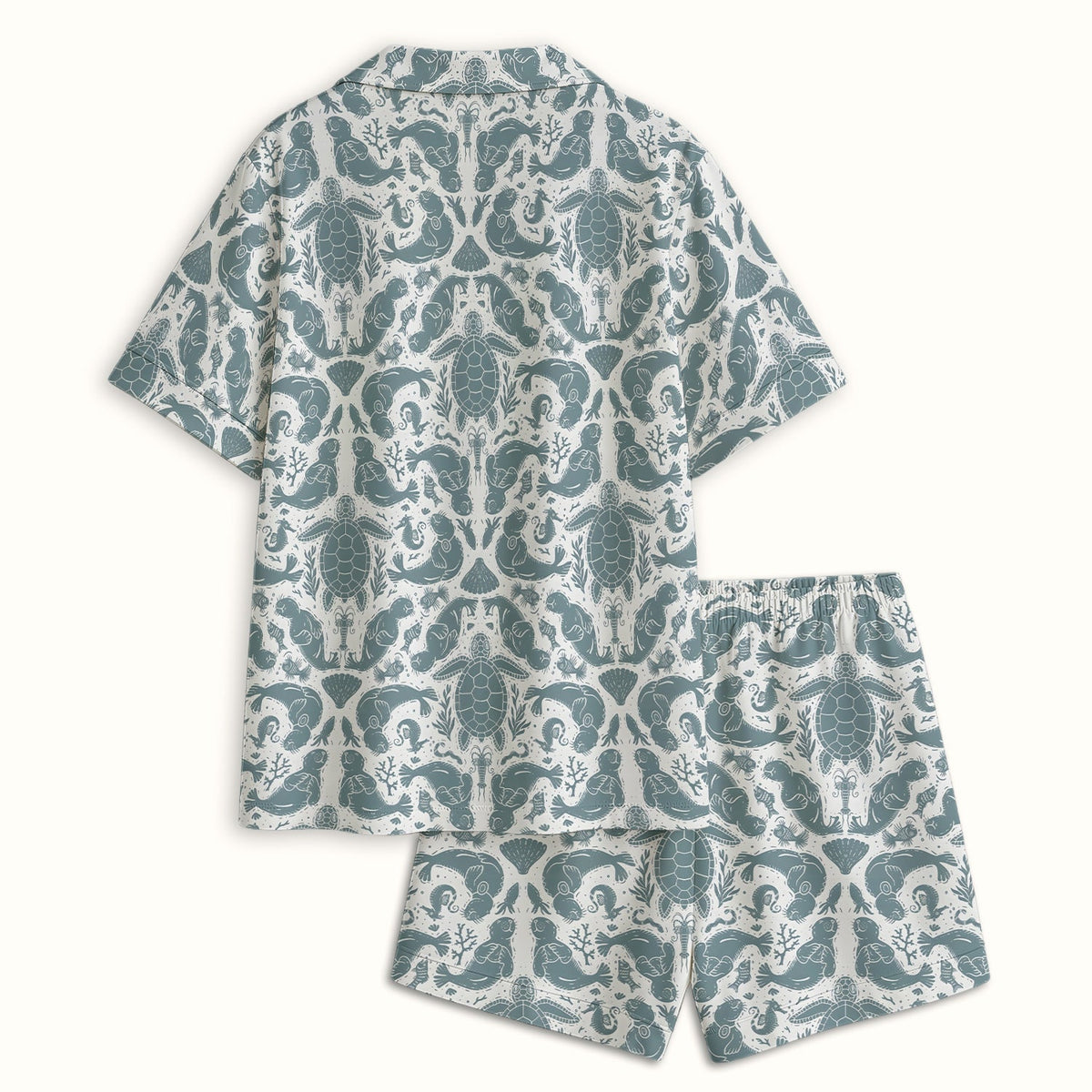 Ocean Sea Marine Life Nurse Pajama Set