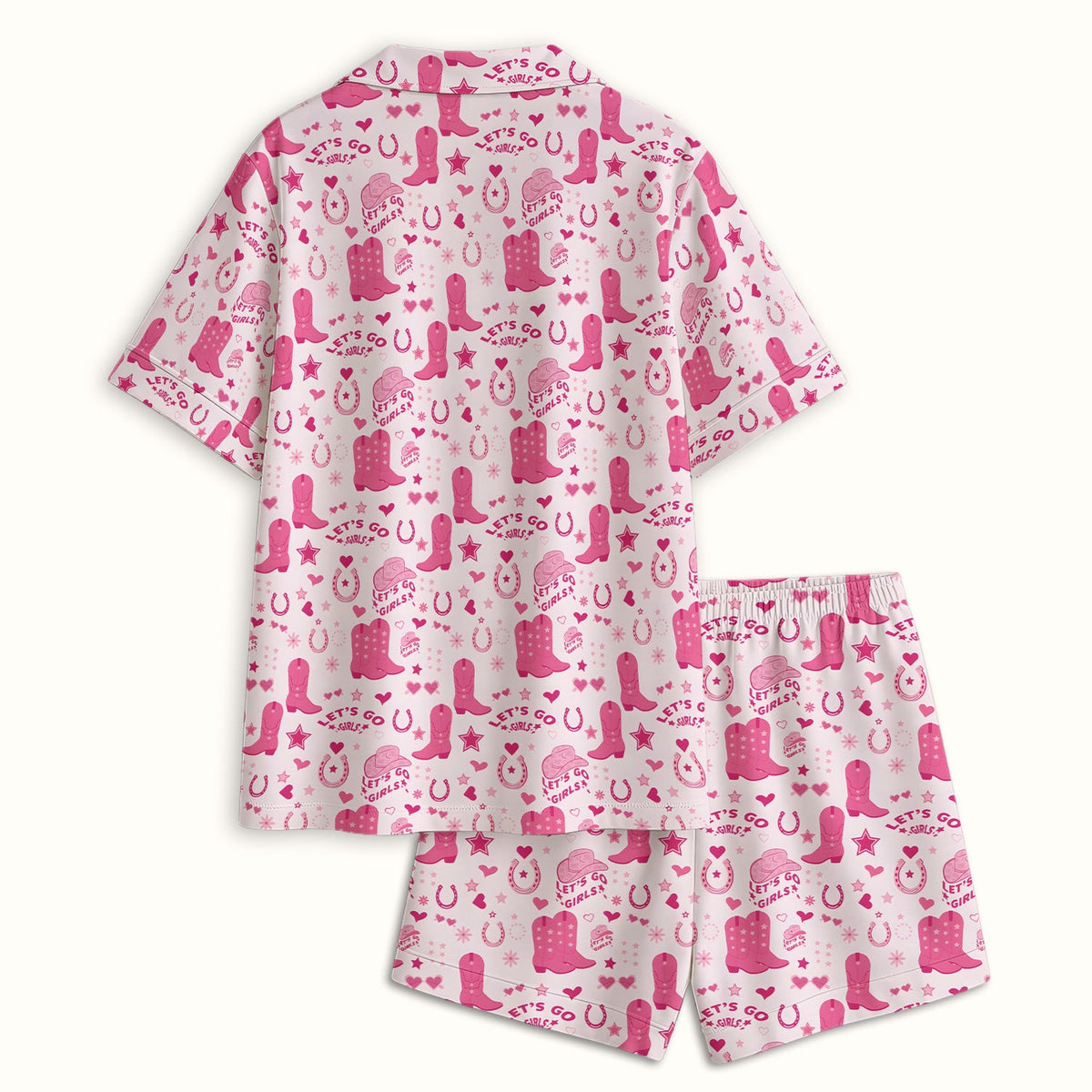 Pink Cowgirl Boots Pajama Set