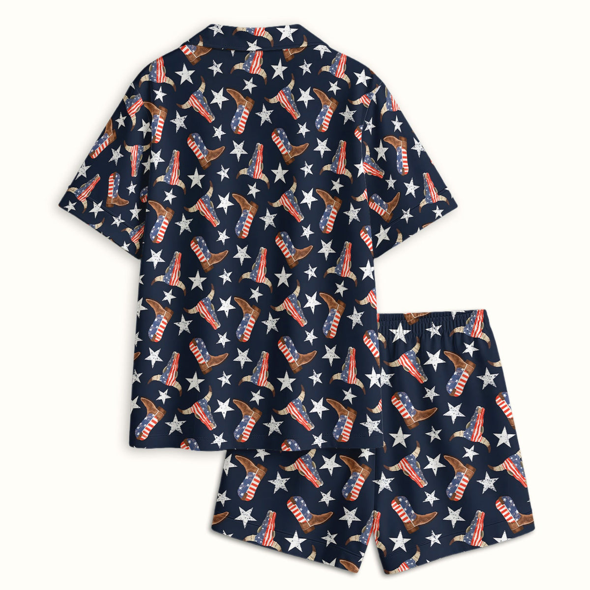 Western Boots Stars Pajama Set