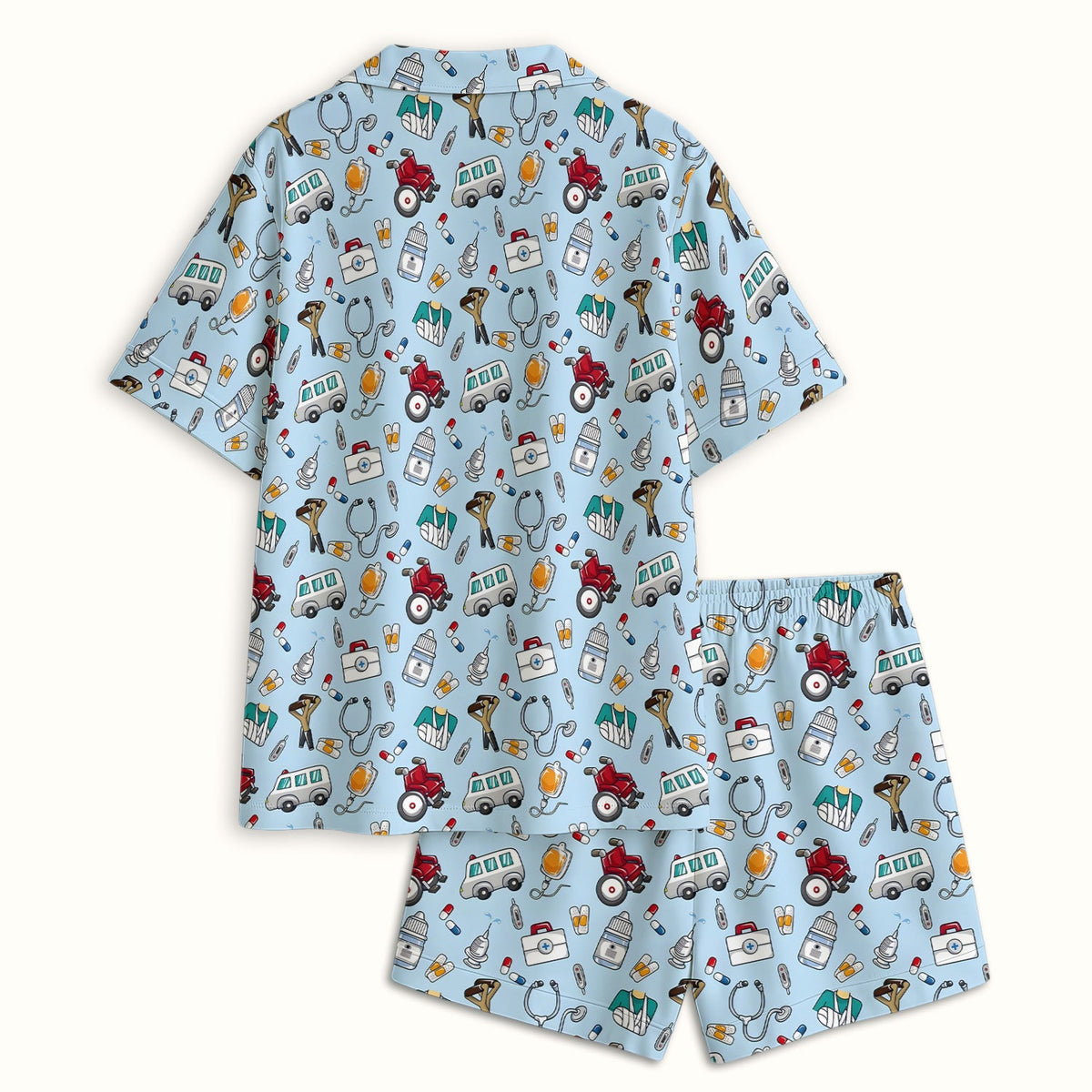 Medical Tools Emergency Transport Nurse Pajama Set