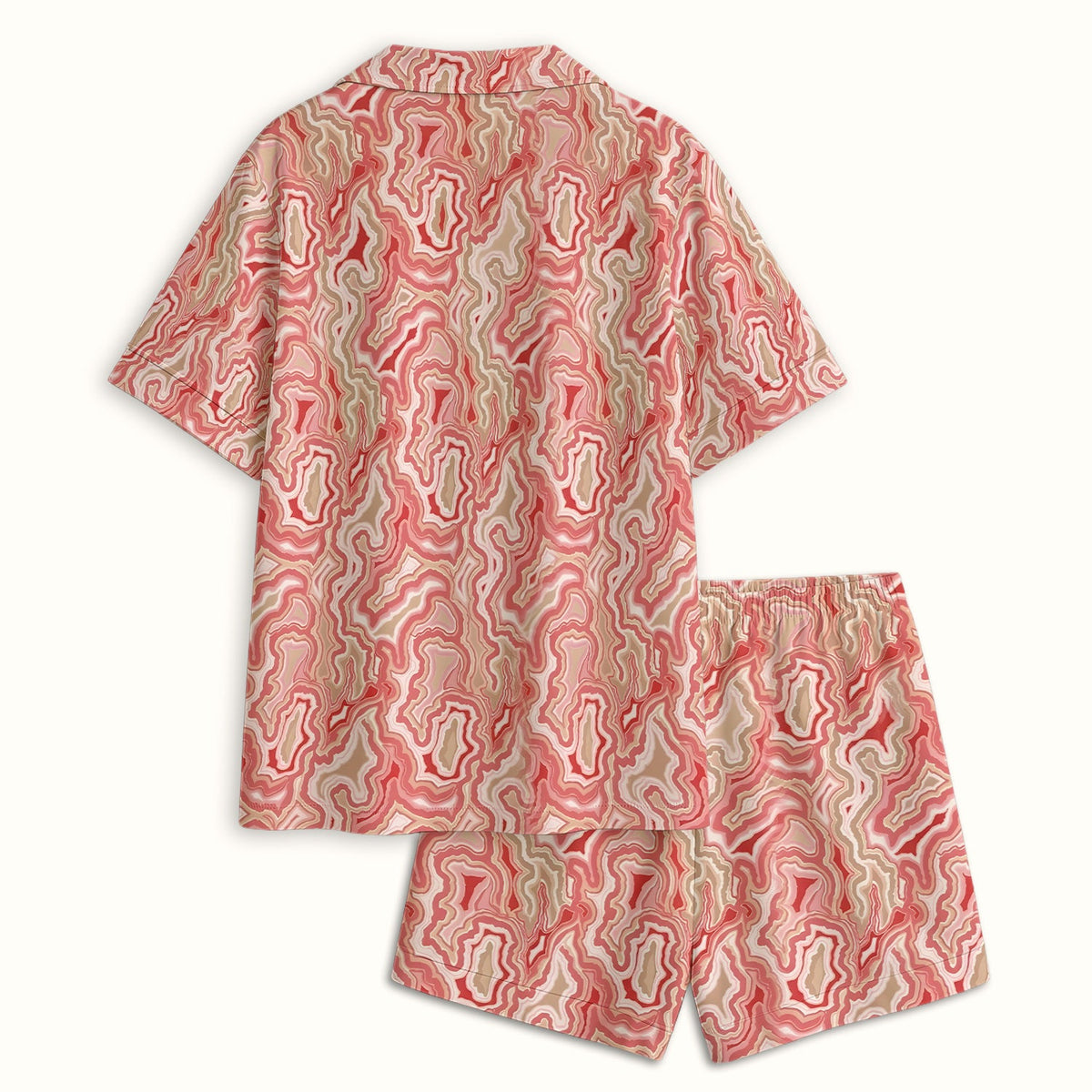 Pink Marble Swirl Pajama Set