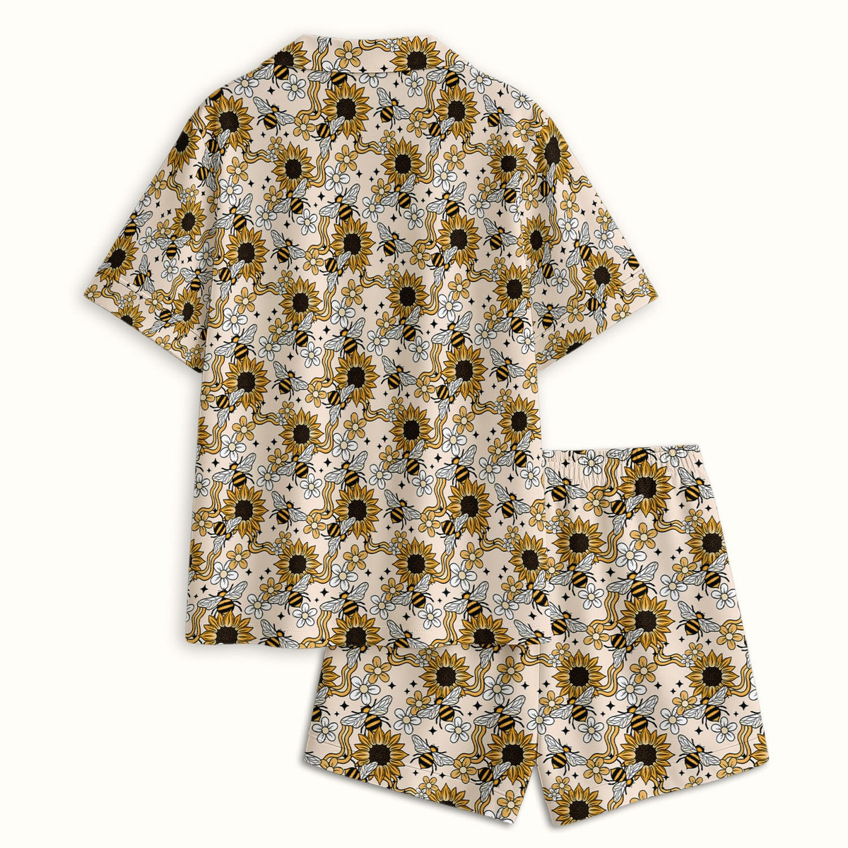 Sunflower Honey Bee Floral Pajama Set
