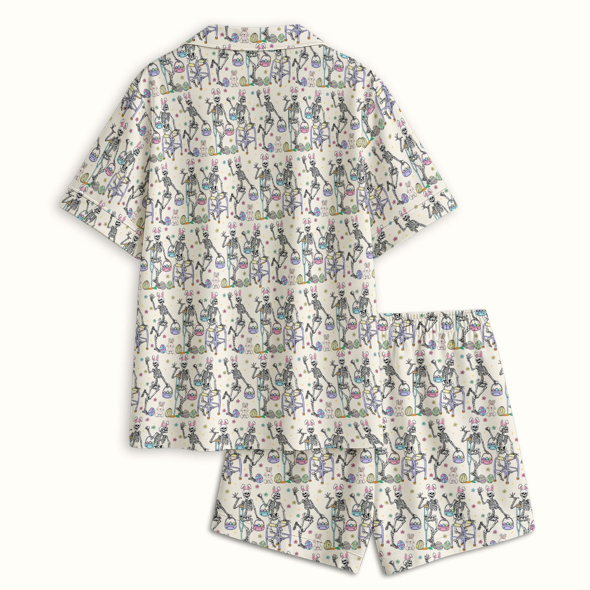 Fun Skeleton Bunny Pajama Set - Easter Gift For Nurse