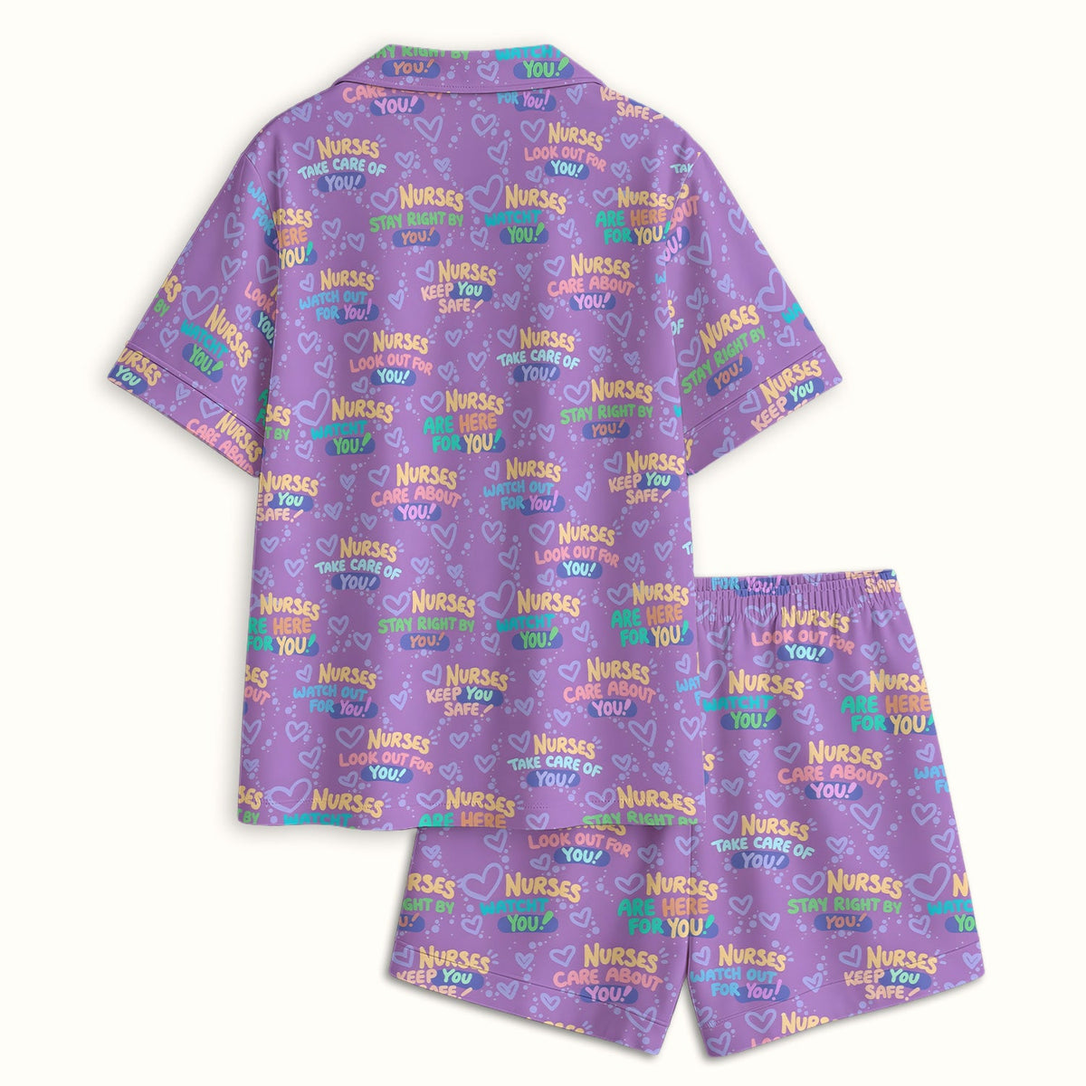 Nurse Quote Care Message Blue Purple Pajama Set