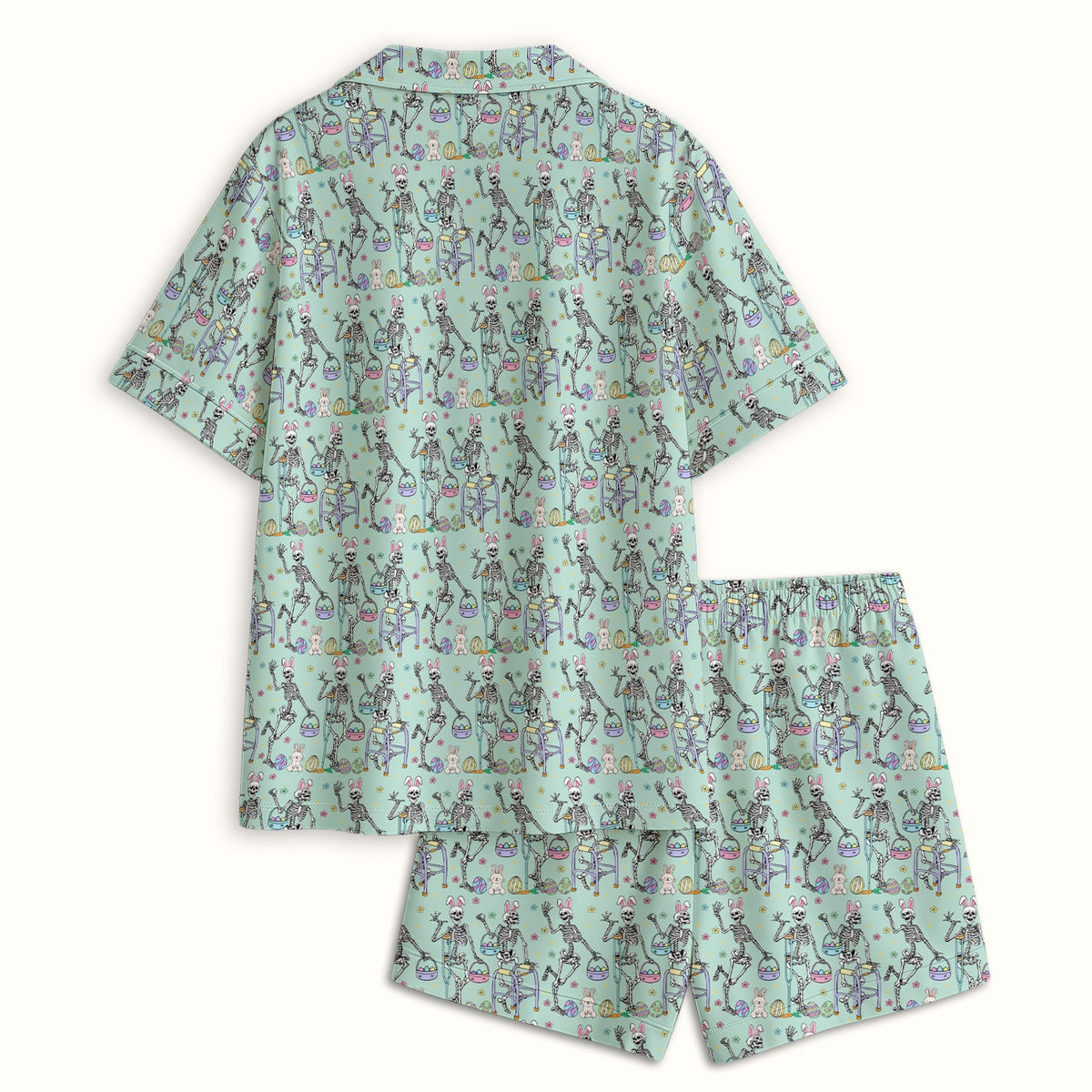Fun Skeleton Bunny Pajama Set - Easter Gift For Nurse