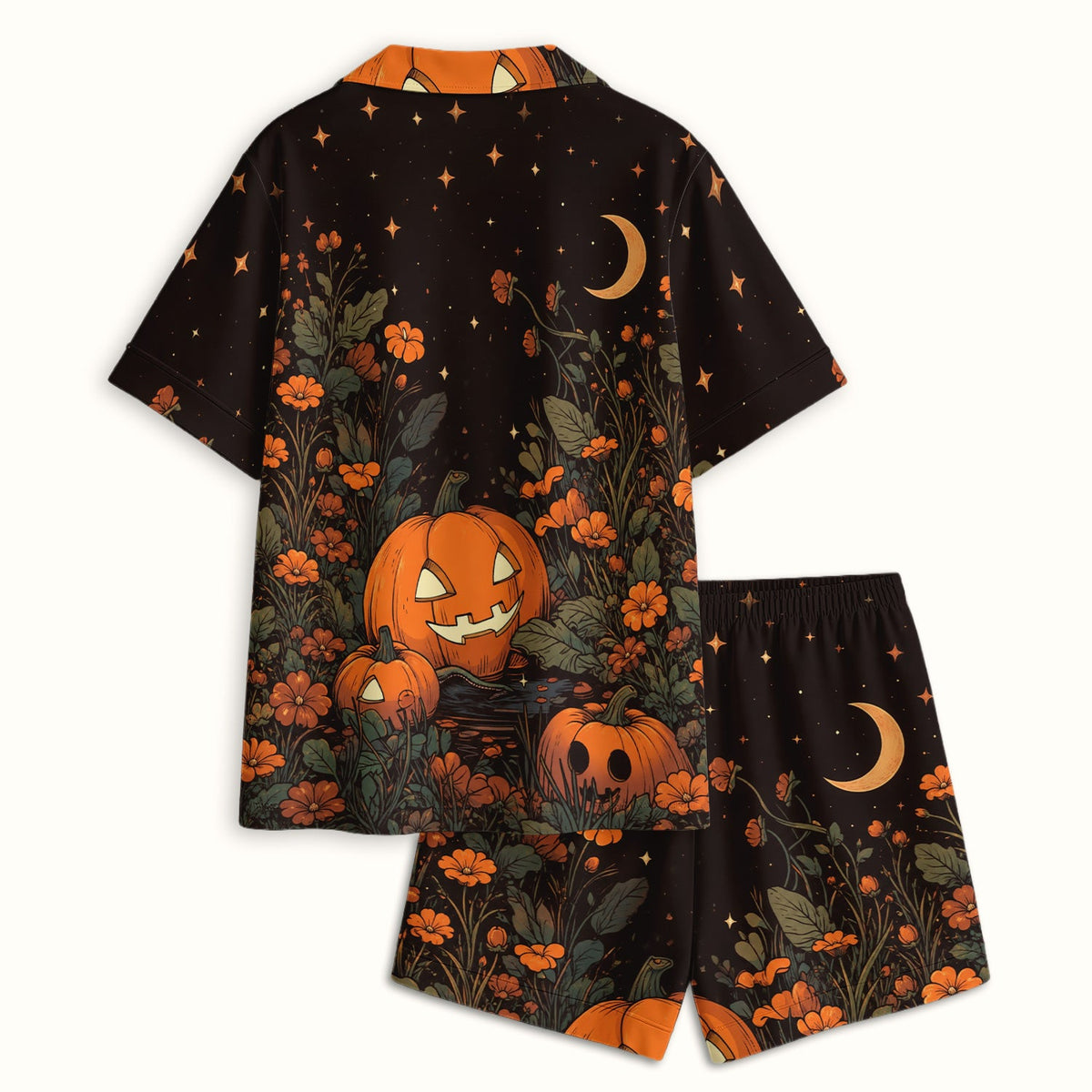 Spooky Raccoon Print Pajama Set