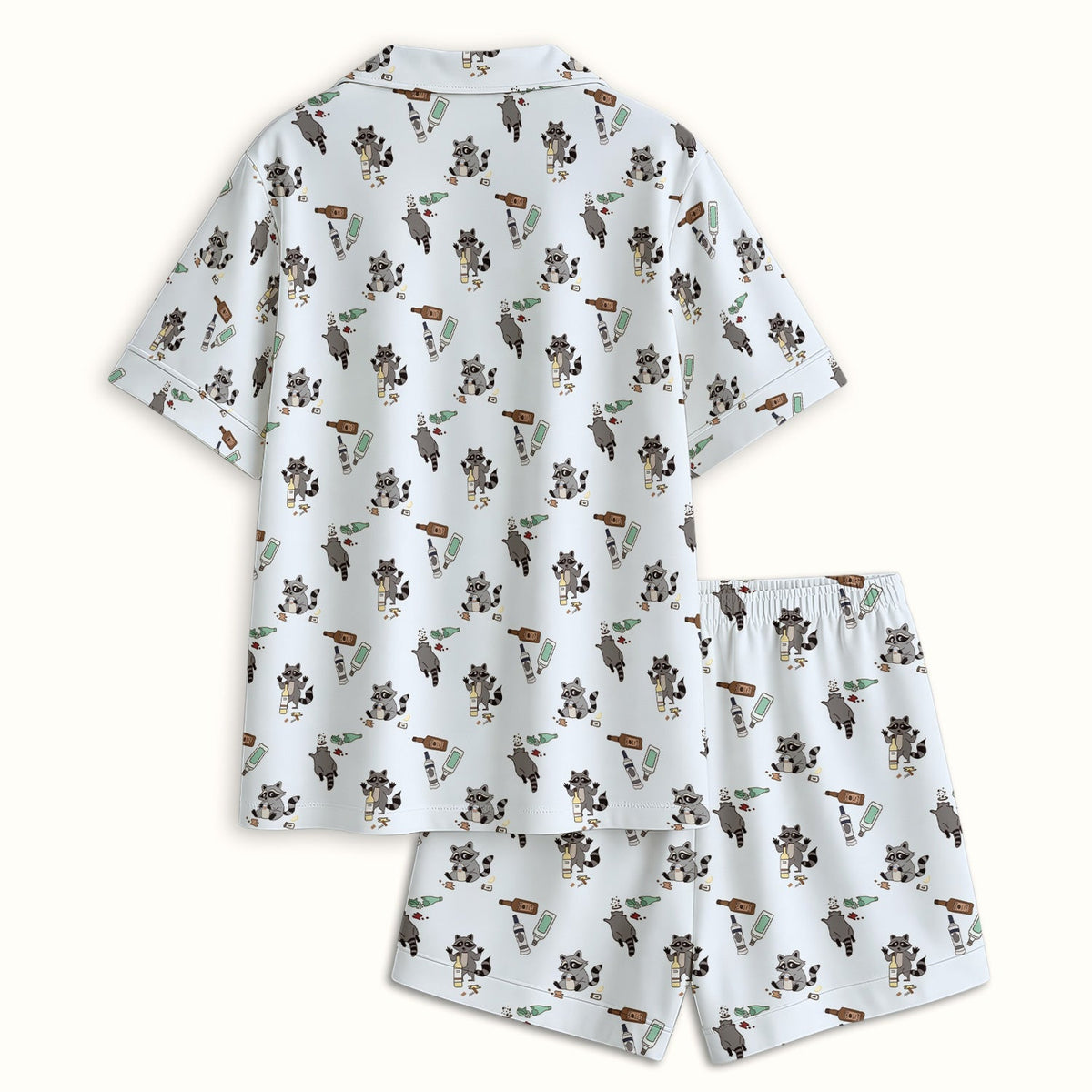 Messy Drunk Raccoon Pajama Set