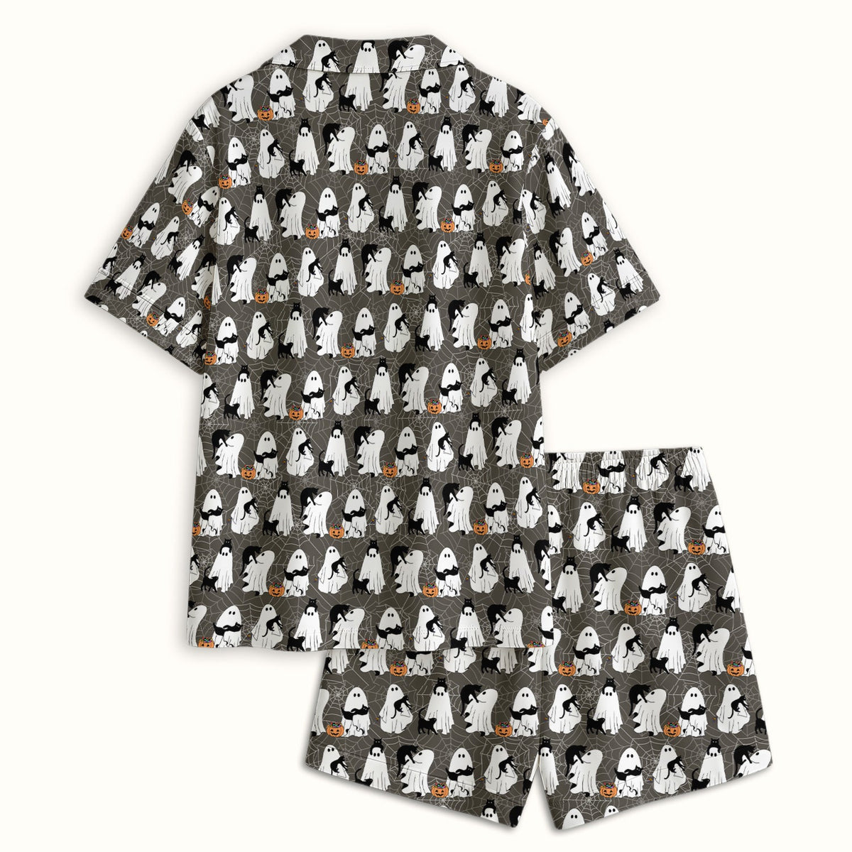 Black Cat And Ghost Pajama Set