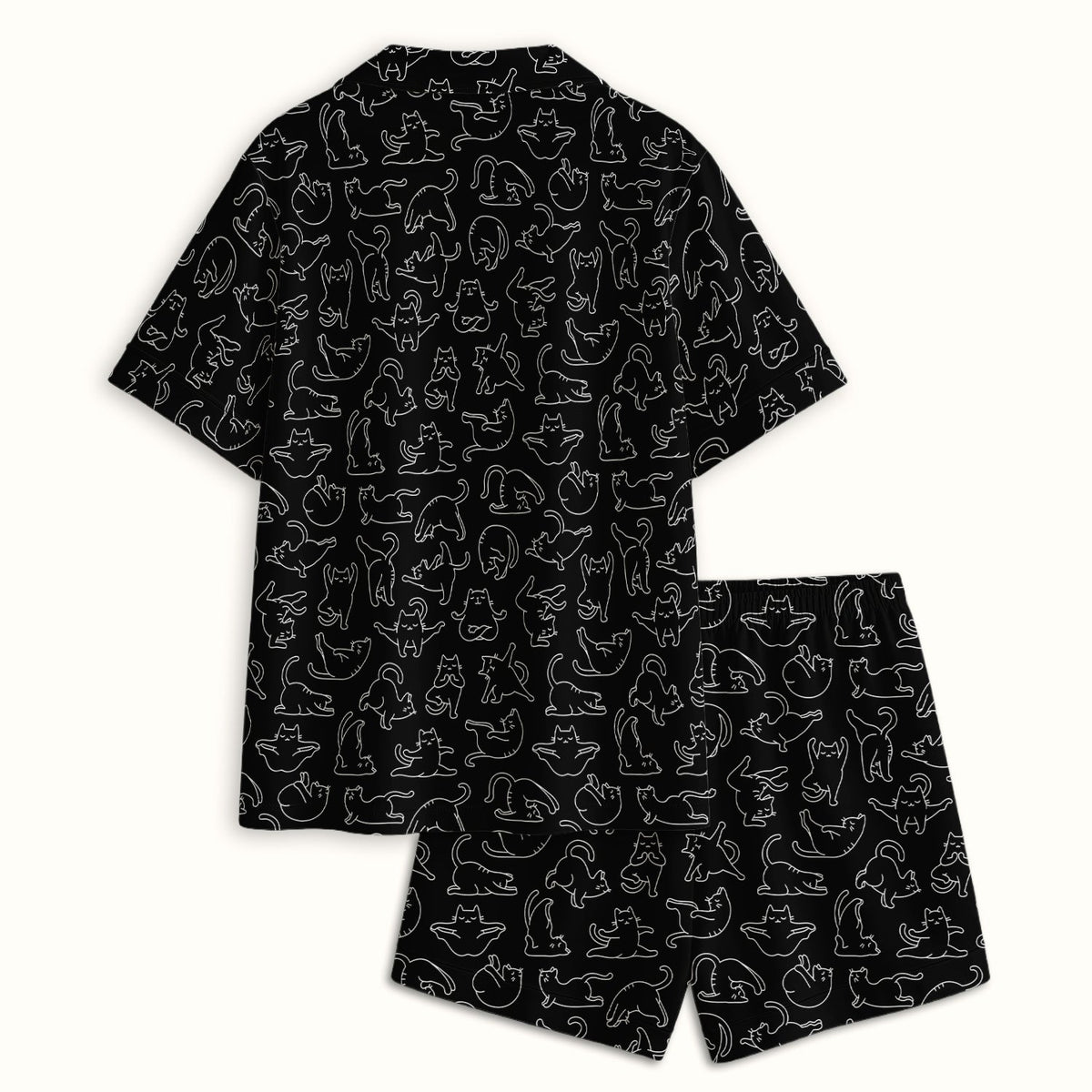 Cat Outline Playing Nurse Pajama Set