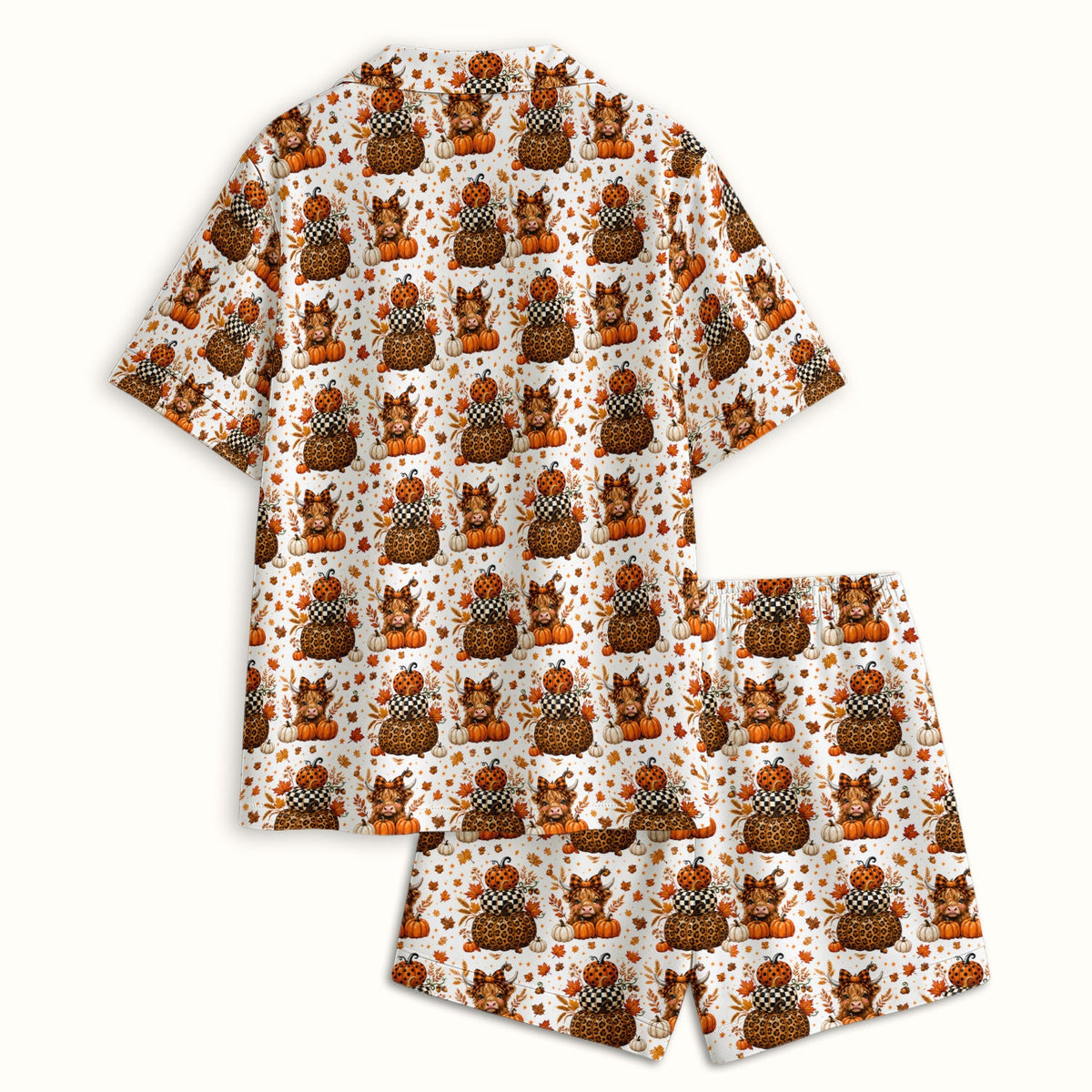 Fall Highland Cow Pajama Set